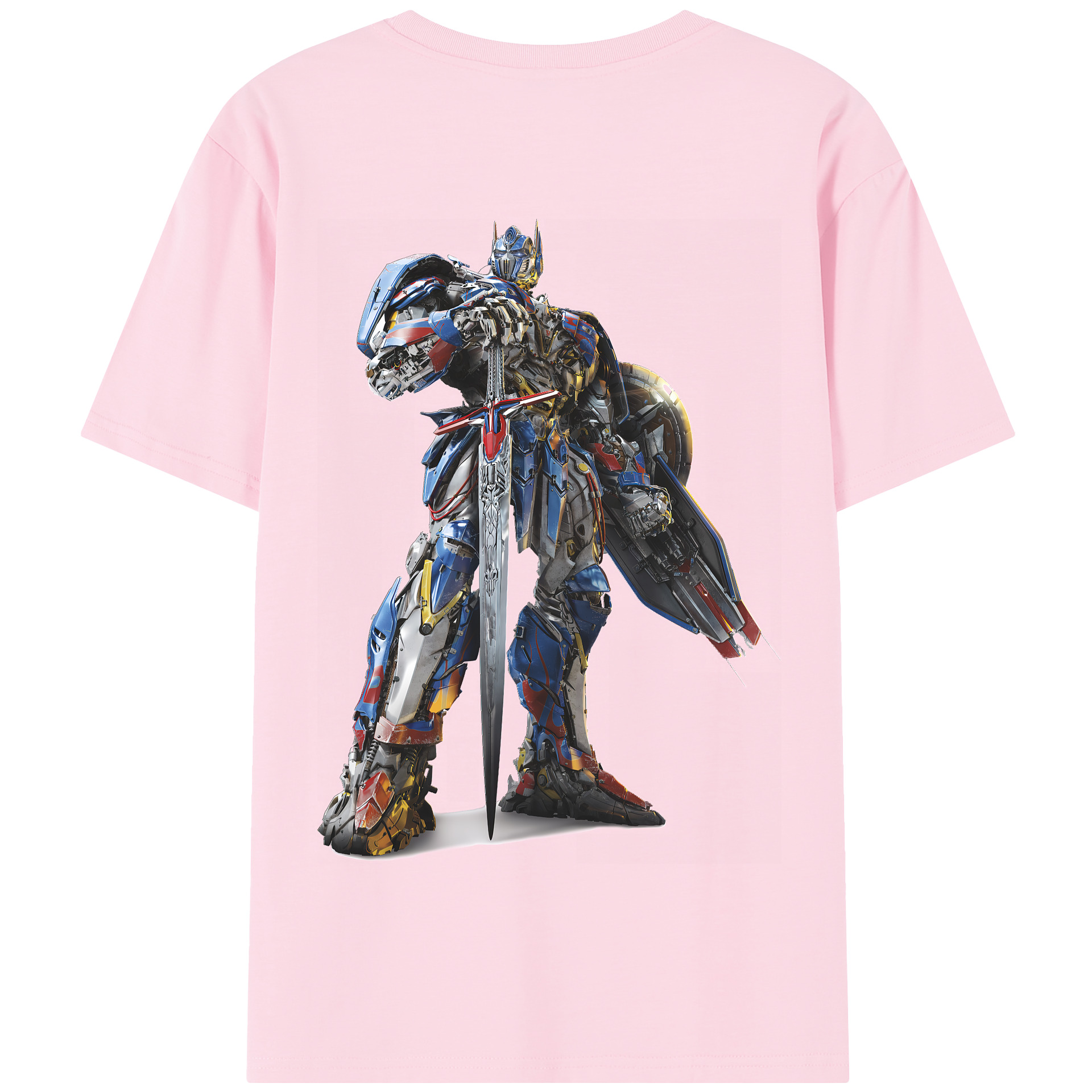 （画像用） Transformers トランスフォーマー 綿100％半袖Tシャツ（背面プリント）
