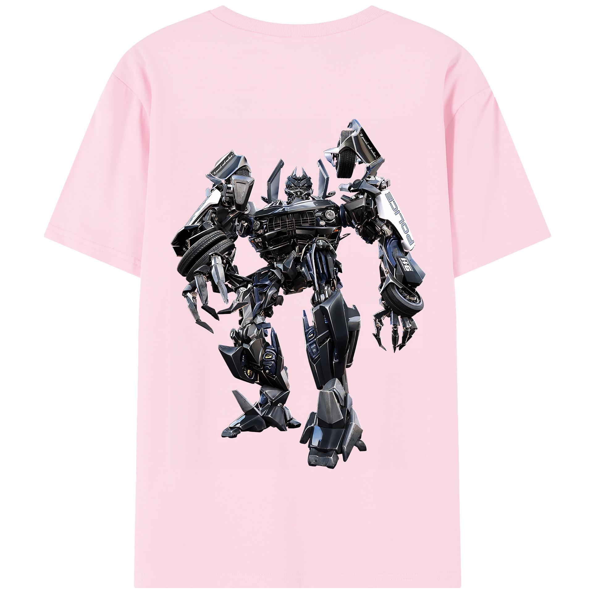 （画像用） Transformers トランスフォーマー 綿100％半袖Tシャツ（背面プリント）