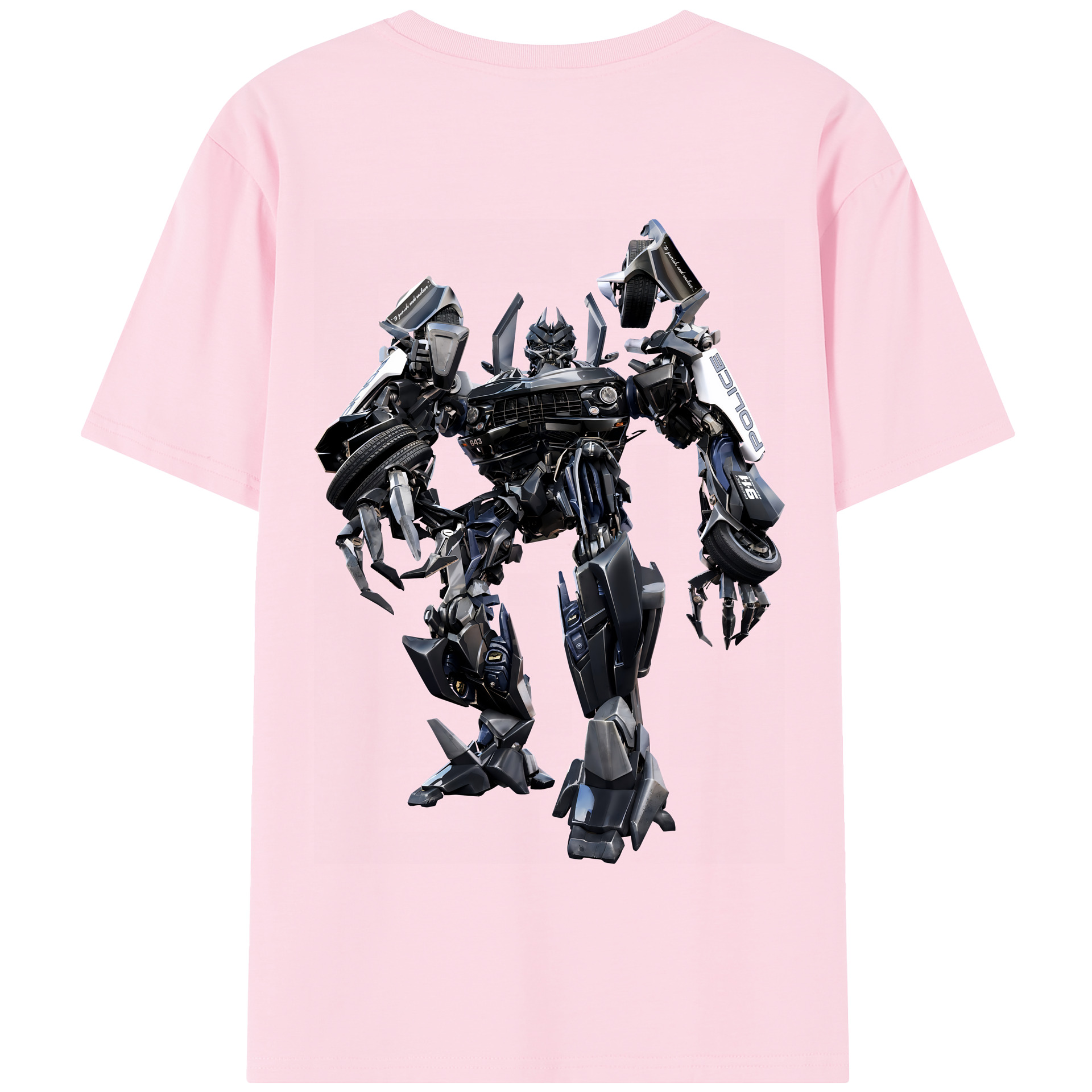 （画像用） Transformers トランスフォーマー 綿100％半袖Tシャツ（背面プリント）