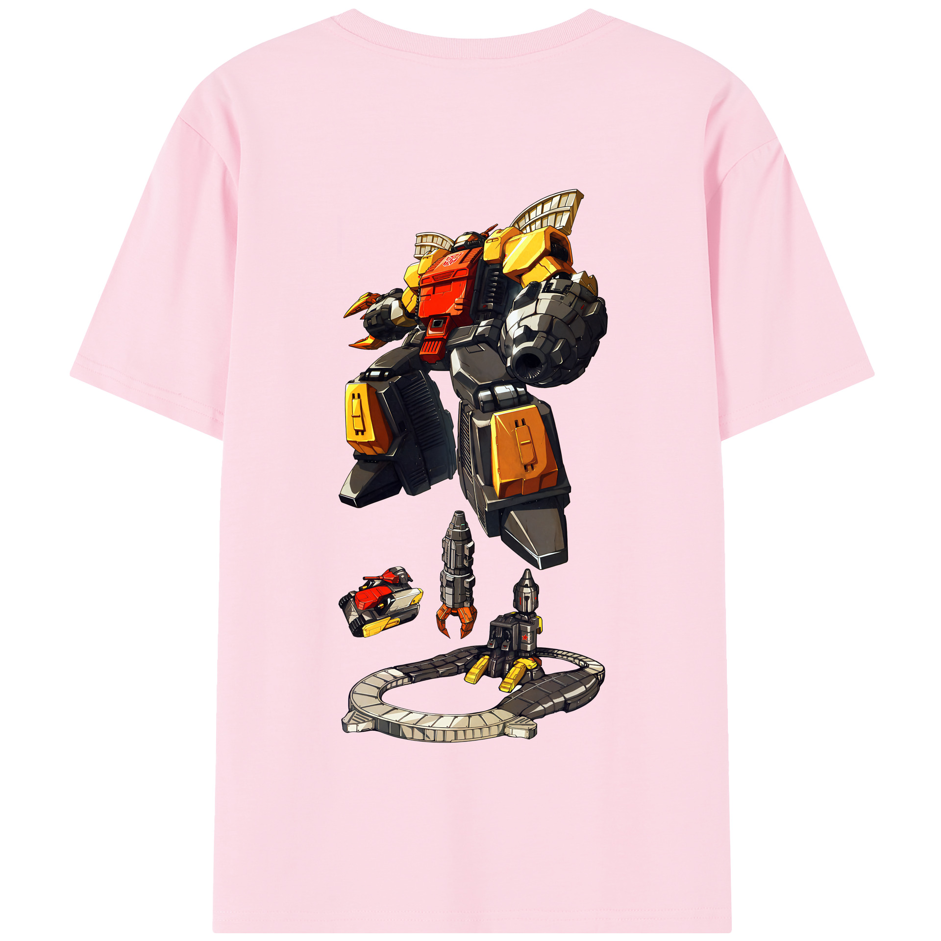 （画像用） Transformers トランスフォーマー 綿100％半袖Tシャツ（背面プリント）