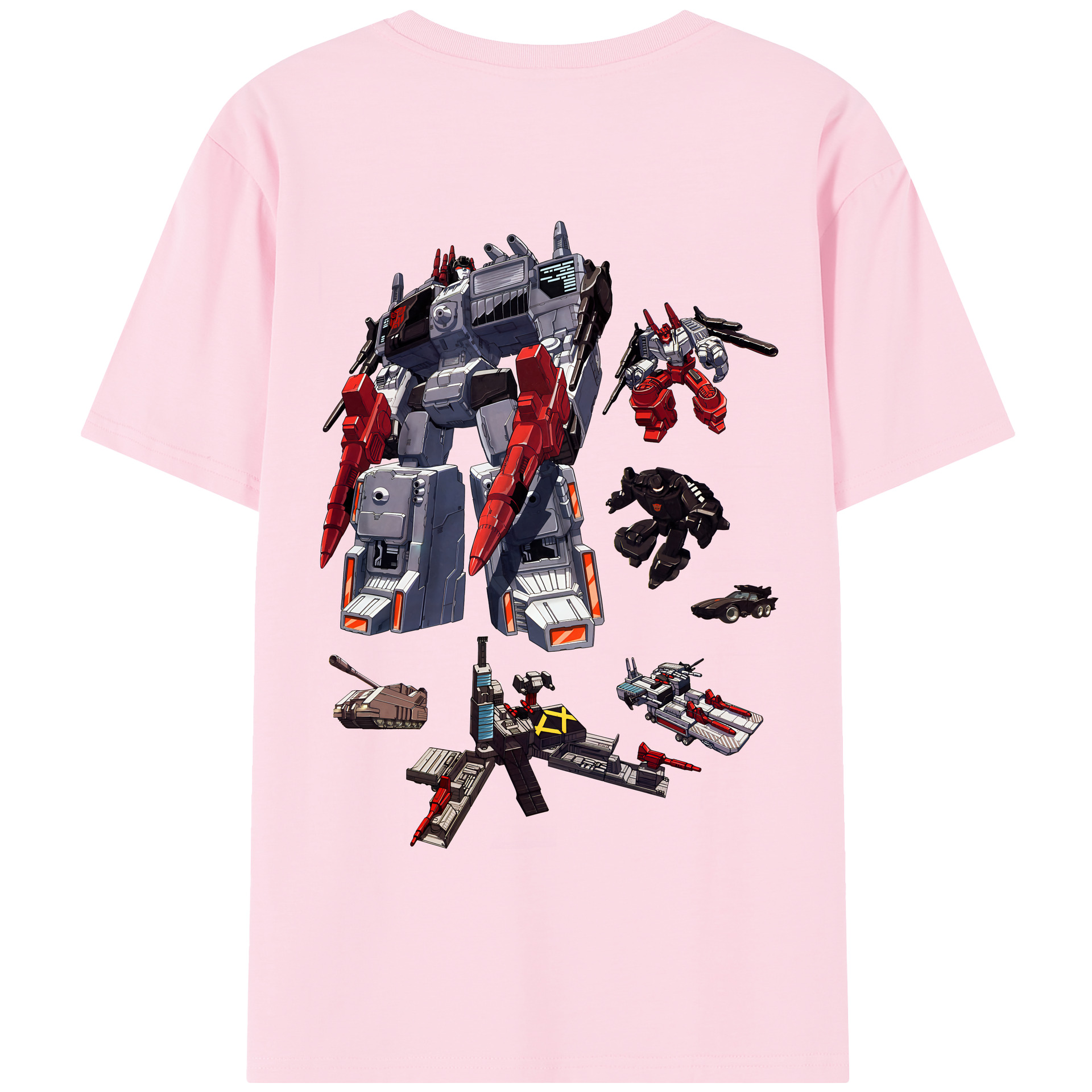 （画像用） Transformers トランスフォーマー 綿100％半袖Tシャツ（背面プリント）