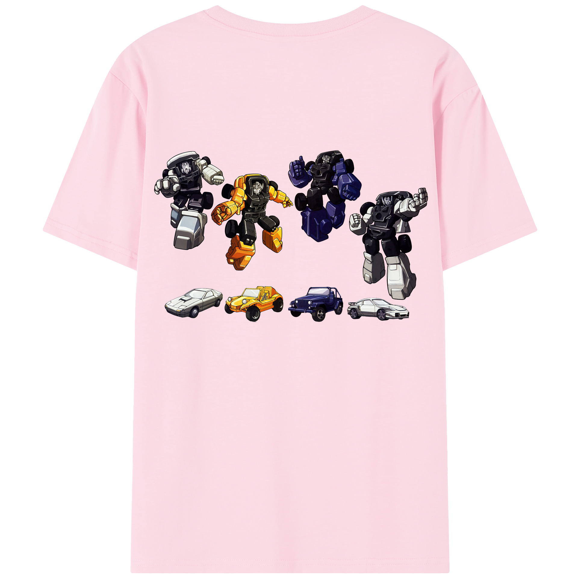 （画像用） Transformers トランスフォーマー 綿100％半袖Tシャツ（背面プリント）
