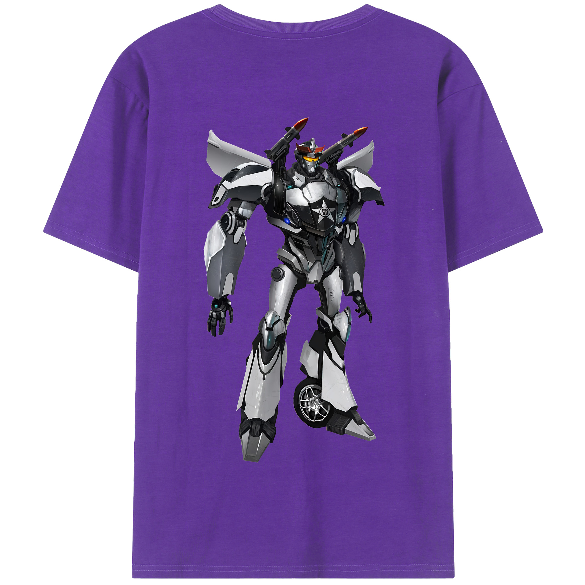 （画像用） Transformers トランスフォーマー 綿100％半袖Tシャツ（背面プリント）