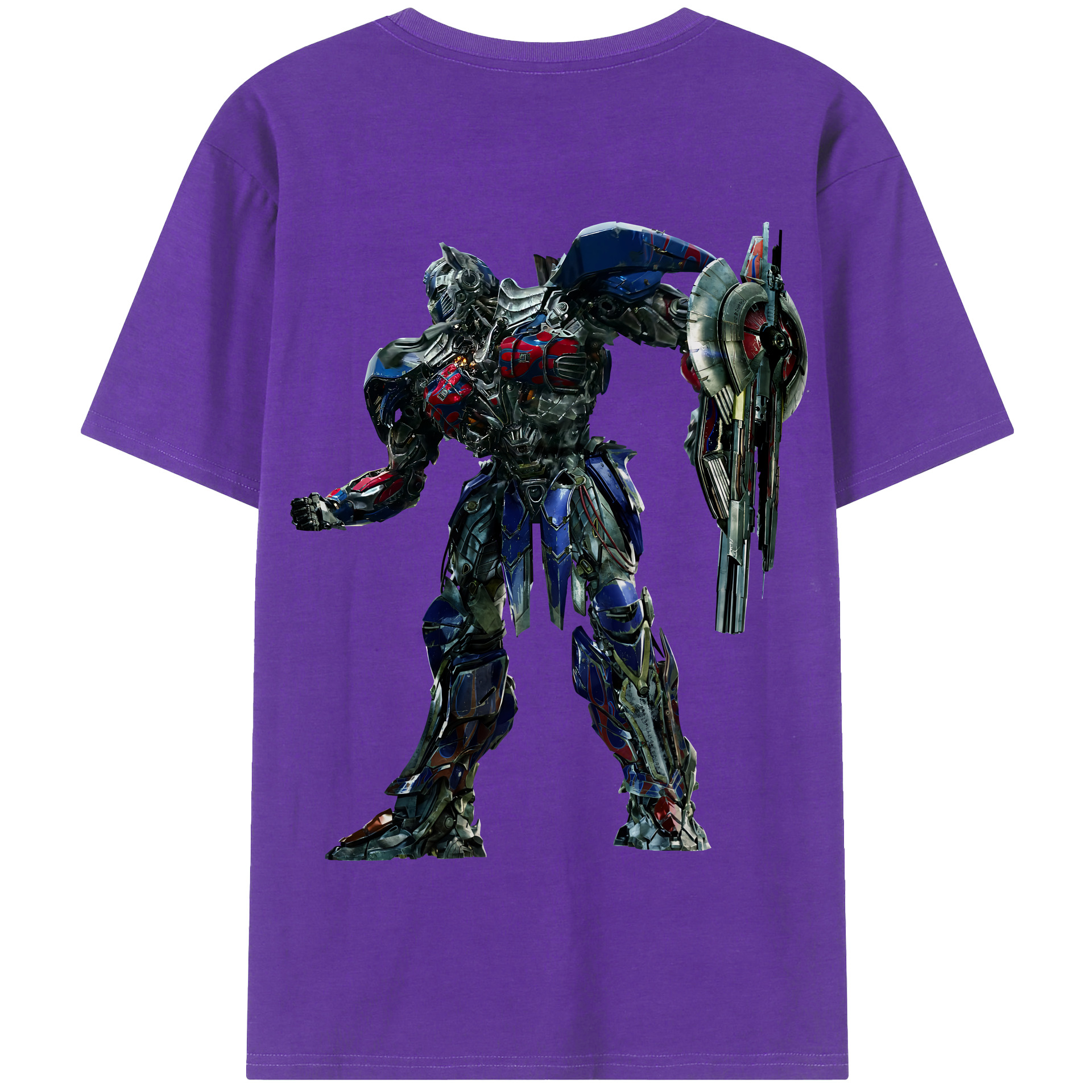 （画像用） Transformers トランスフォーマー 綿100％半袖Tシャツ（背面プリント）