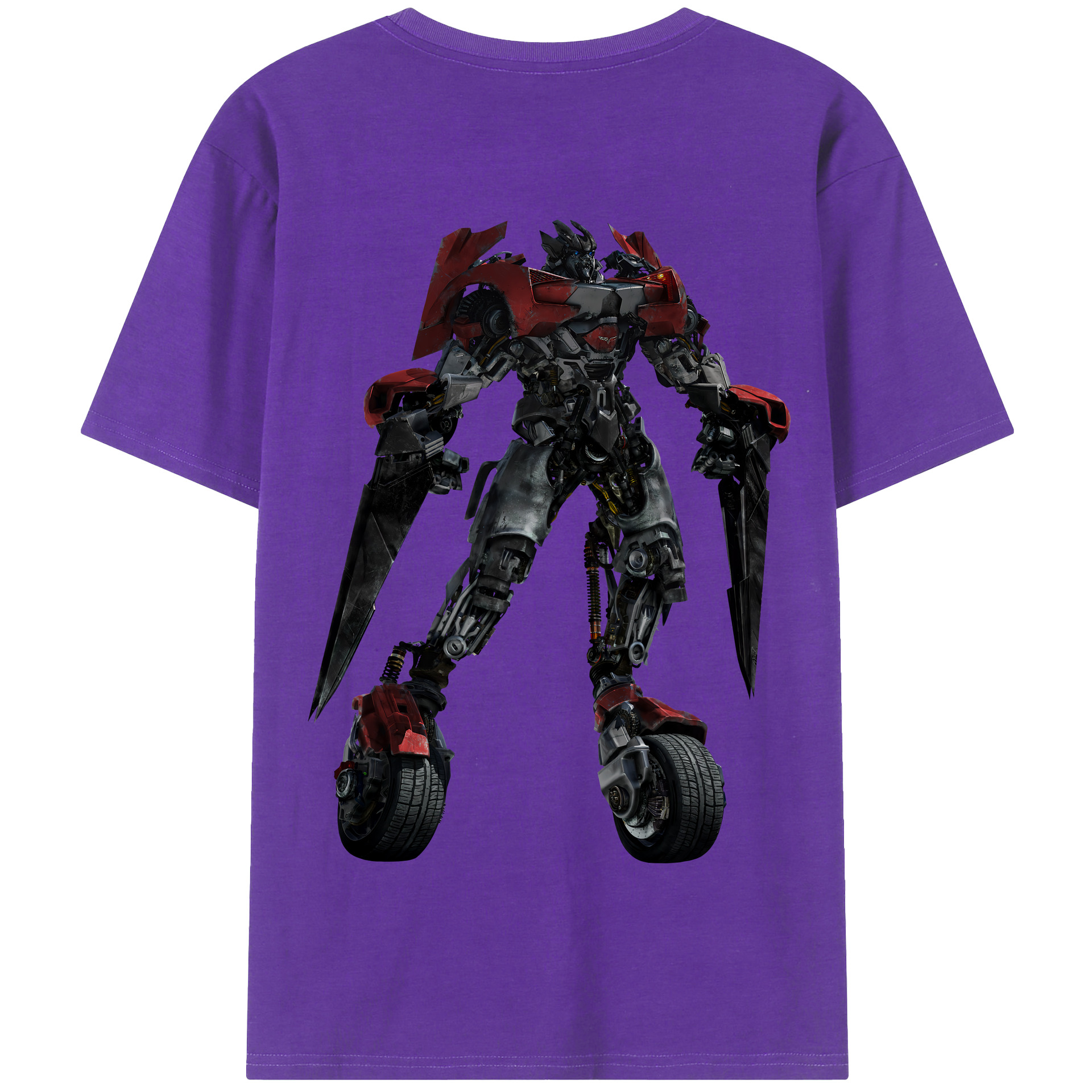 （画像用） Transformers トランスフォーマー 綿100％半袖Tシャツ（背面プリント）