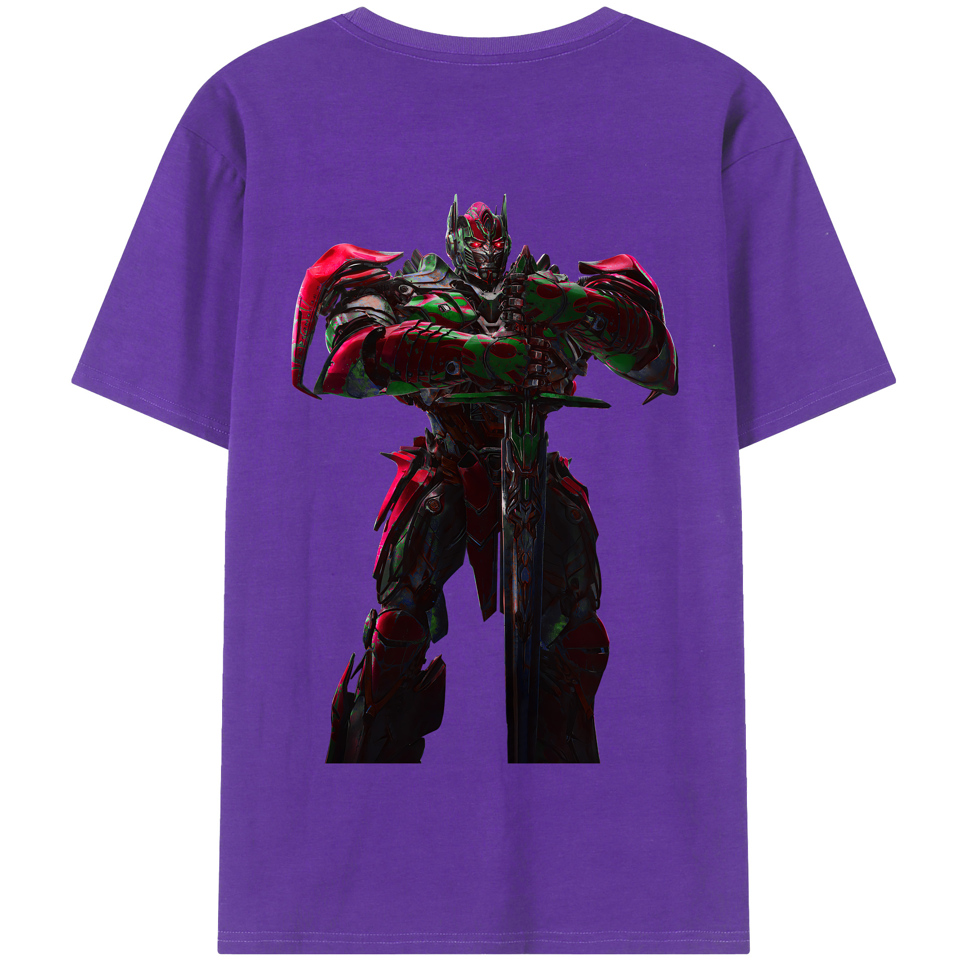 （画像用） Transformers トランスフォーマー 綿100％半袖Tシャツ（背面プリント）