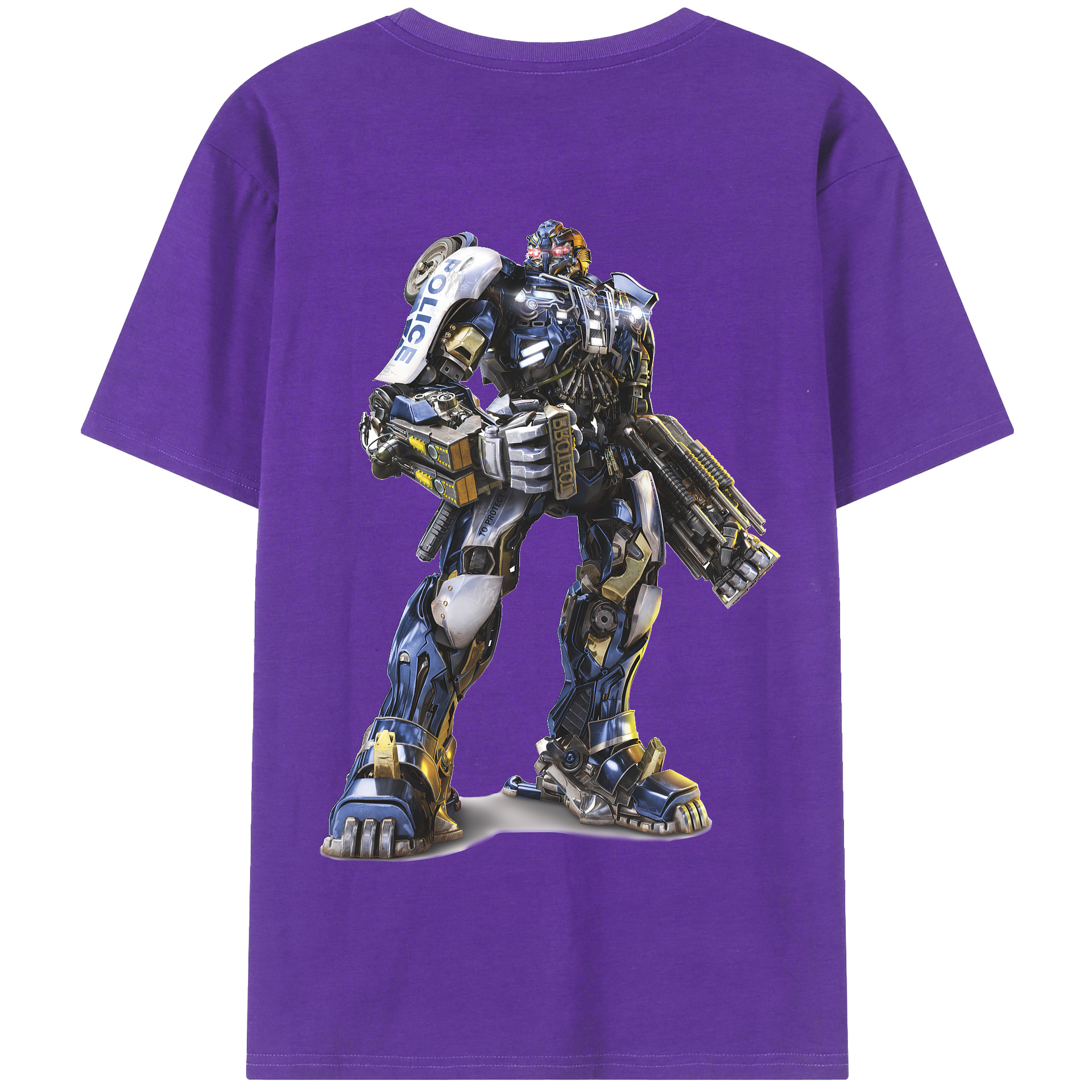 （画像用） Transformers トランスフォーマー 綿100％半袖Tシャツ（背面プリント）