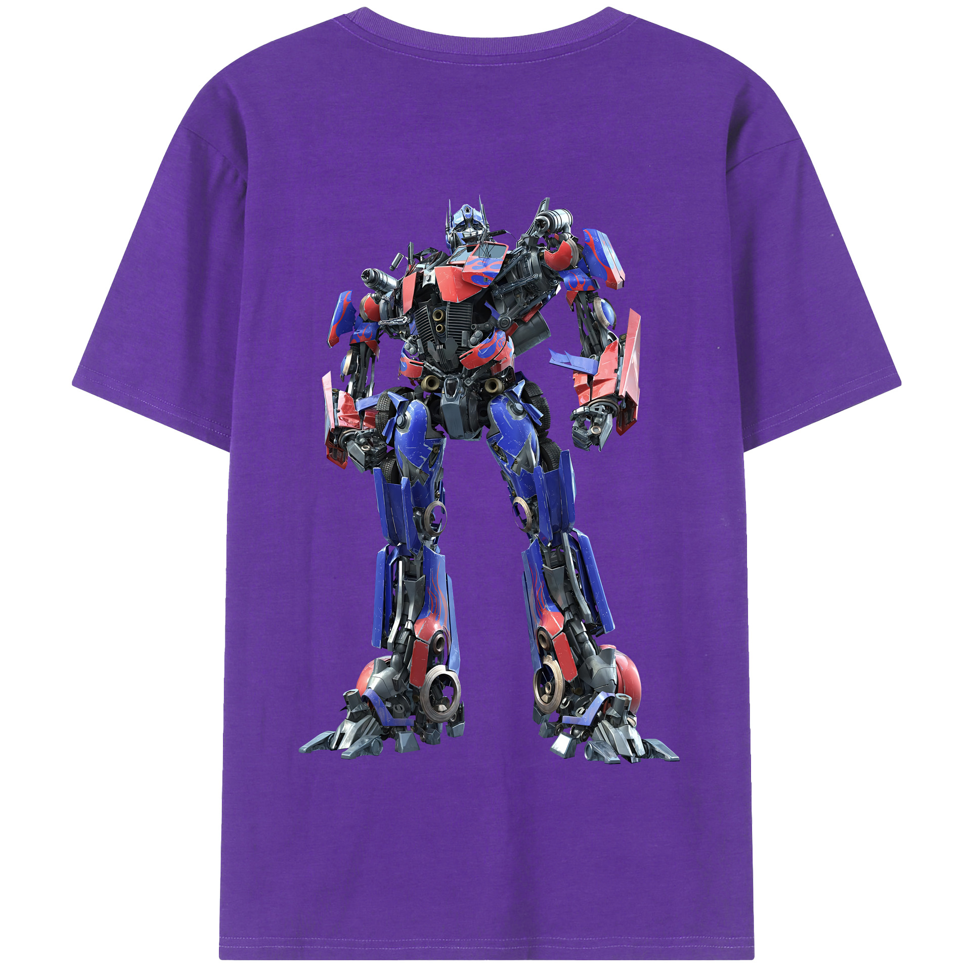 （画像用） Transformers トランスフォーマー 綿100％半袖Tシャツ（背面プリント）