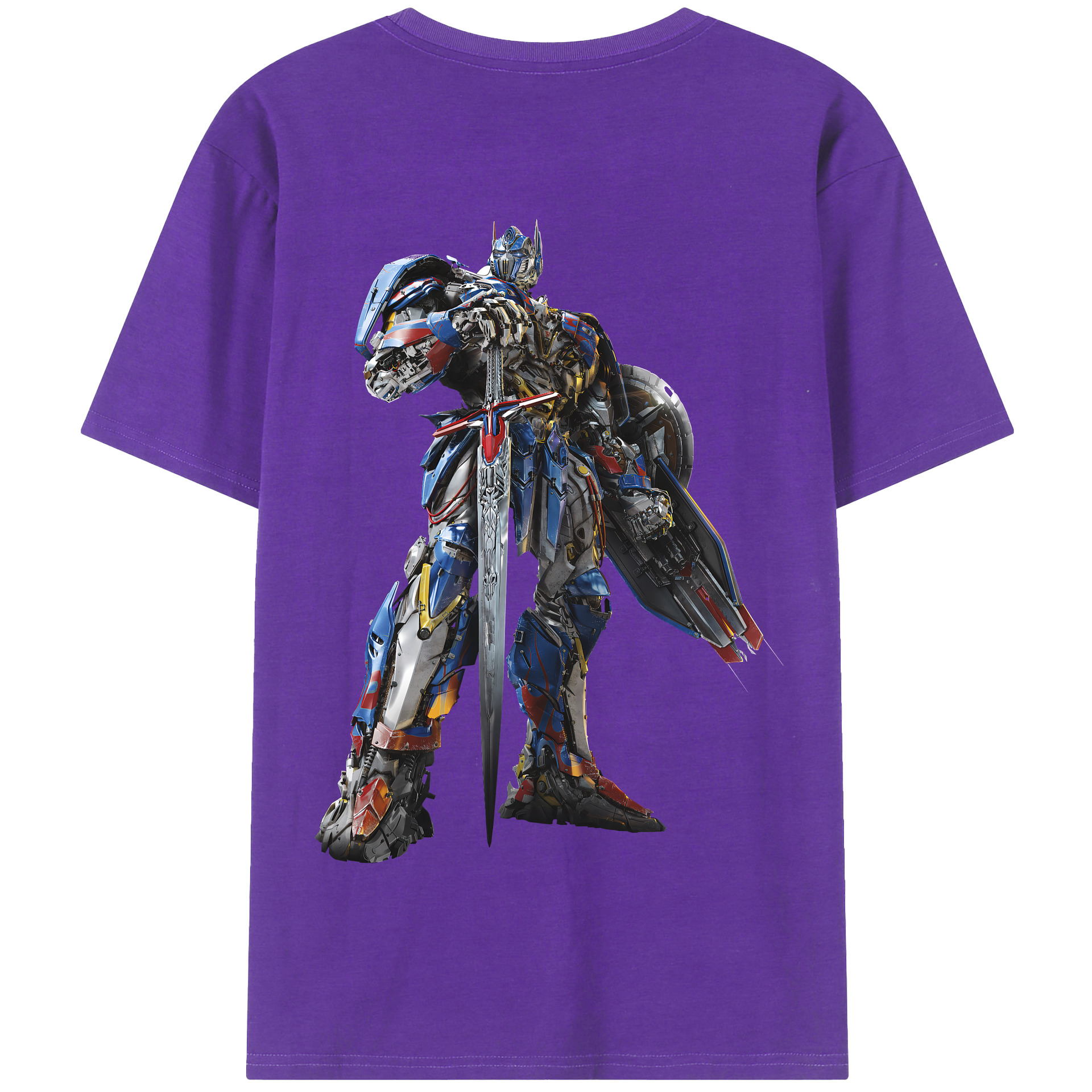 （画像用） Transformers トランスフォーマー 綿100％半袖Tシャツ（背面プリント）