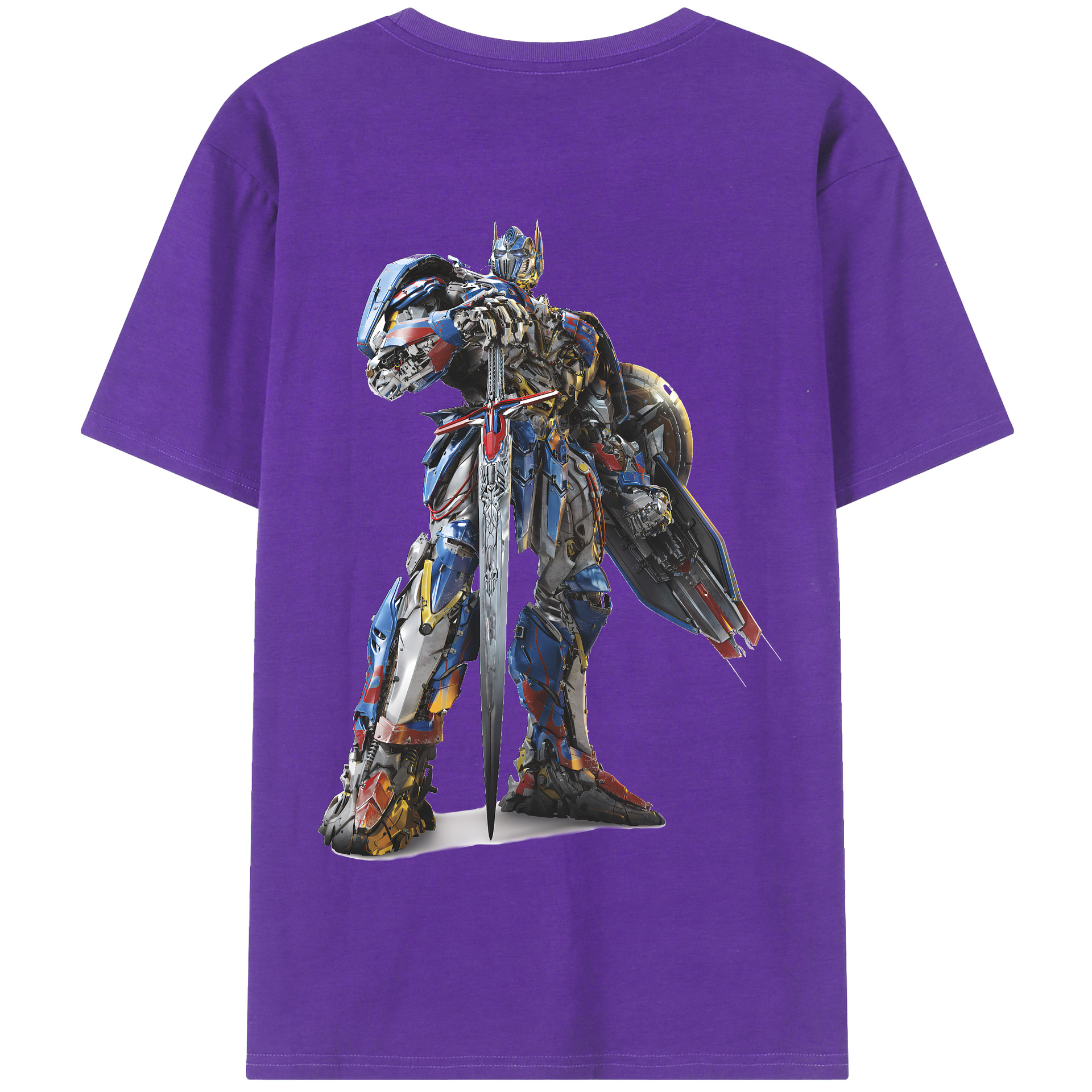 （画像用） Transformers トランスフォーマー 綿100％半袖Tシャツ（背面プリント）