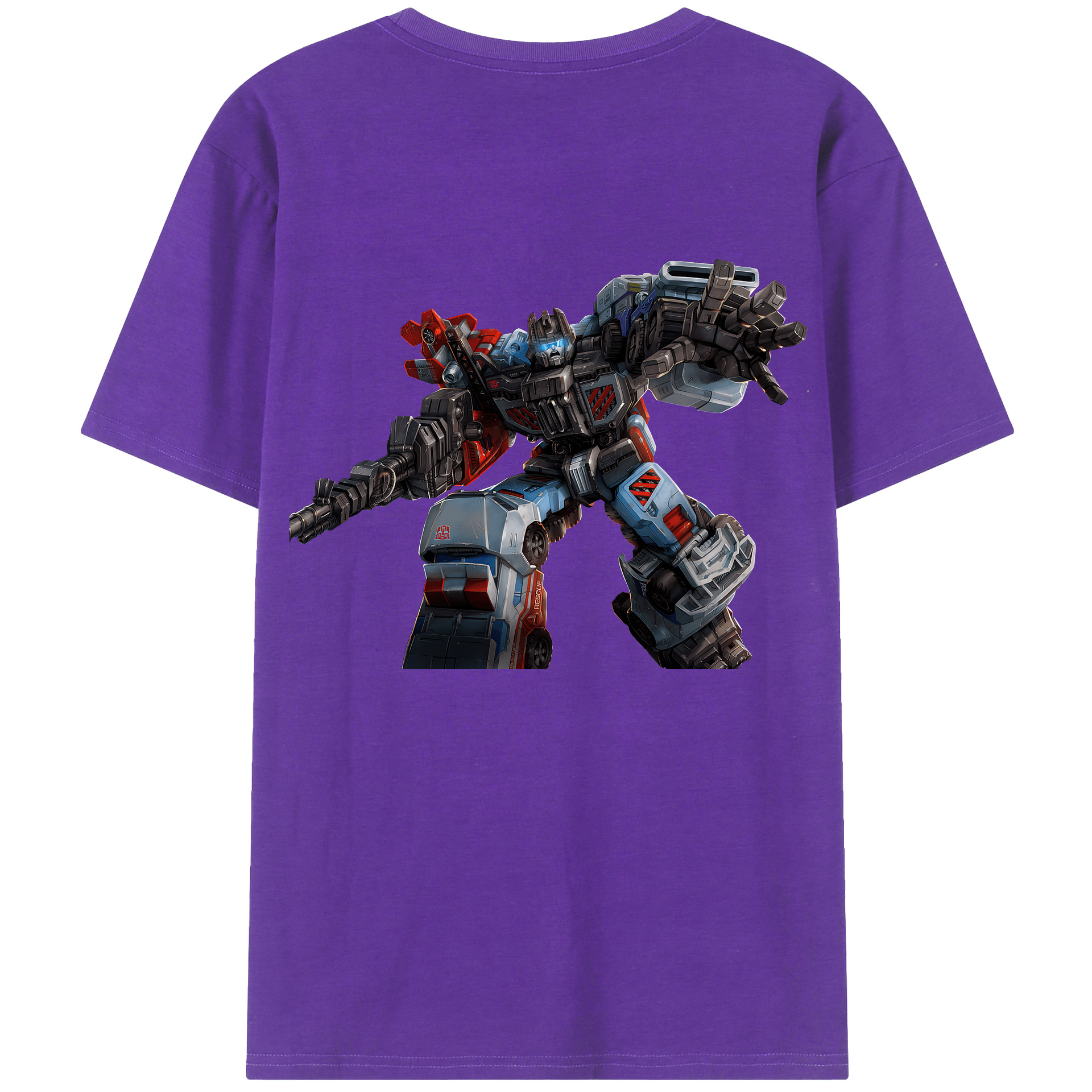 （画像用） Transformers トランスフォーマー 綿100％半袖Tシャツ（背面プリント）
