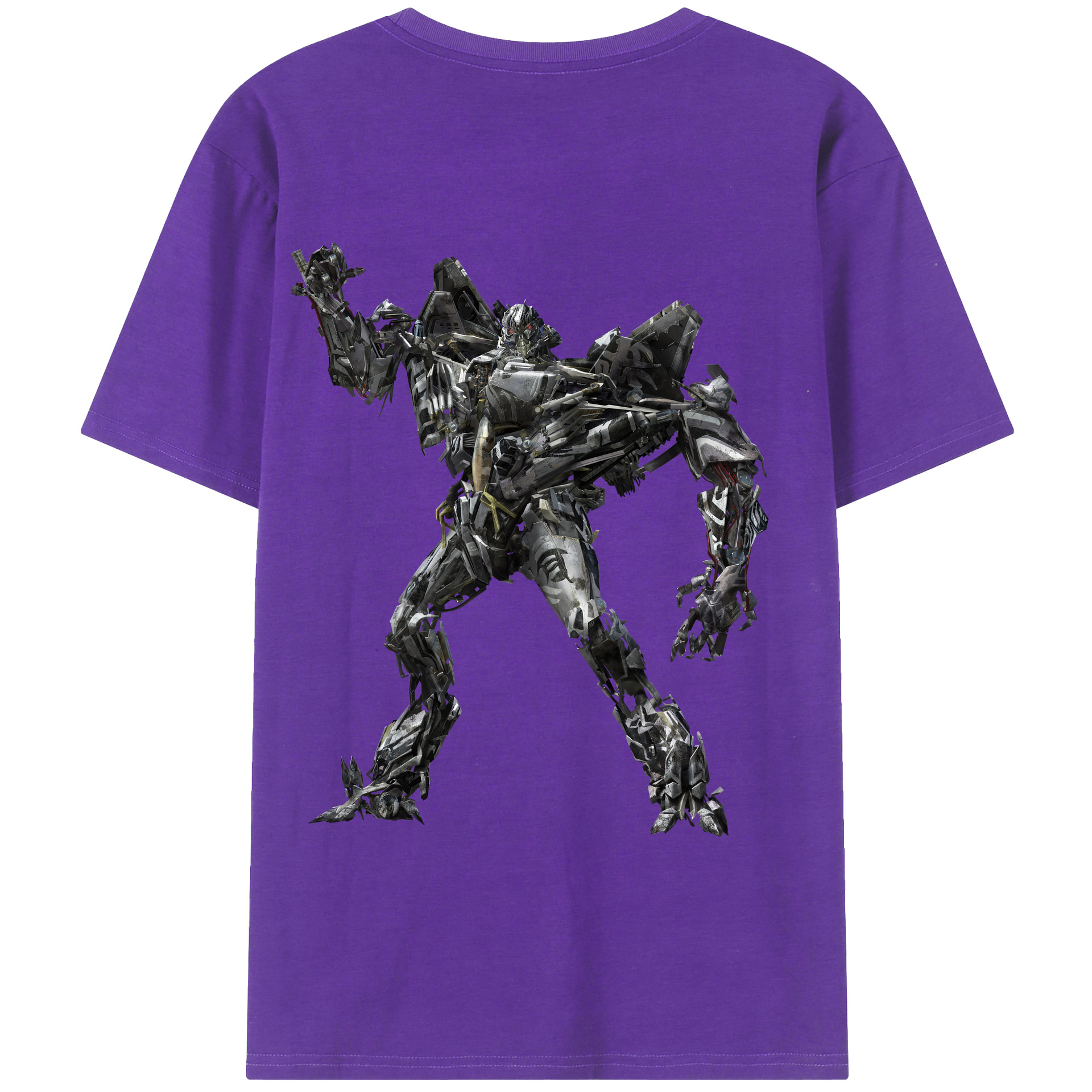 （画像用） Transformers トランスフォーマー 綿100％半袖Tシャツ（背面プリント）