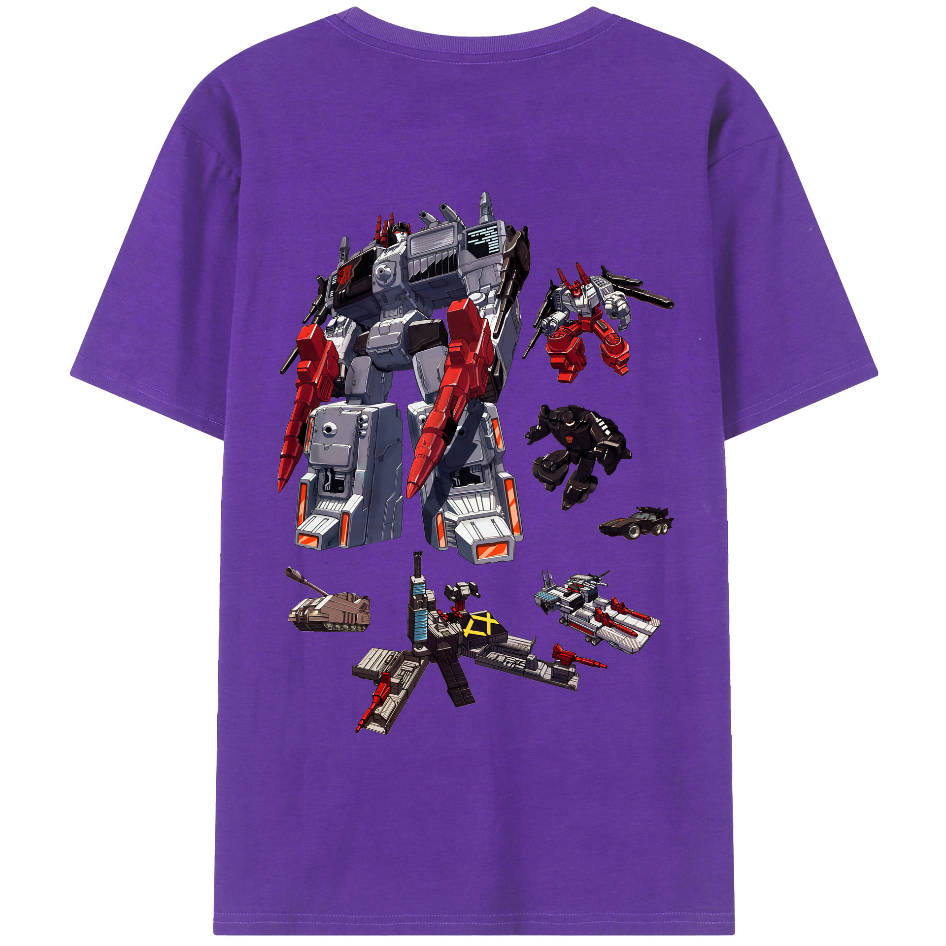 （画像用） Transformers トランスフォーマー 綿100％半袖Tシャツ（背面プリント）