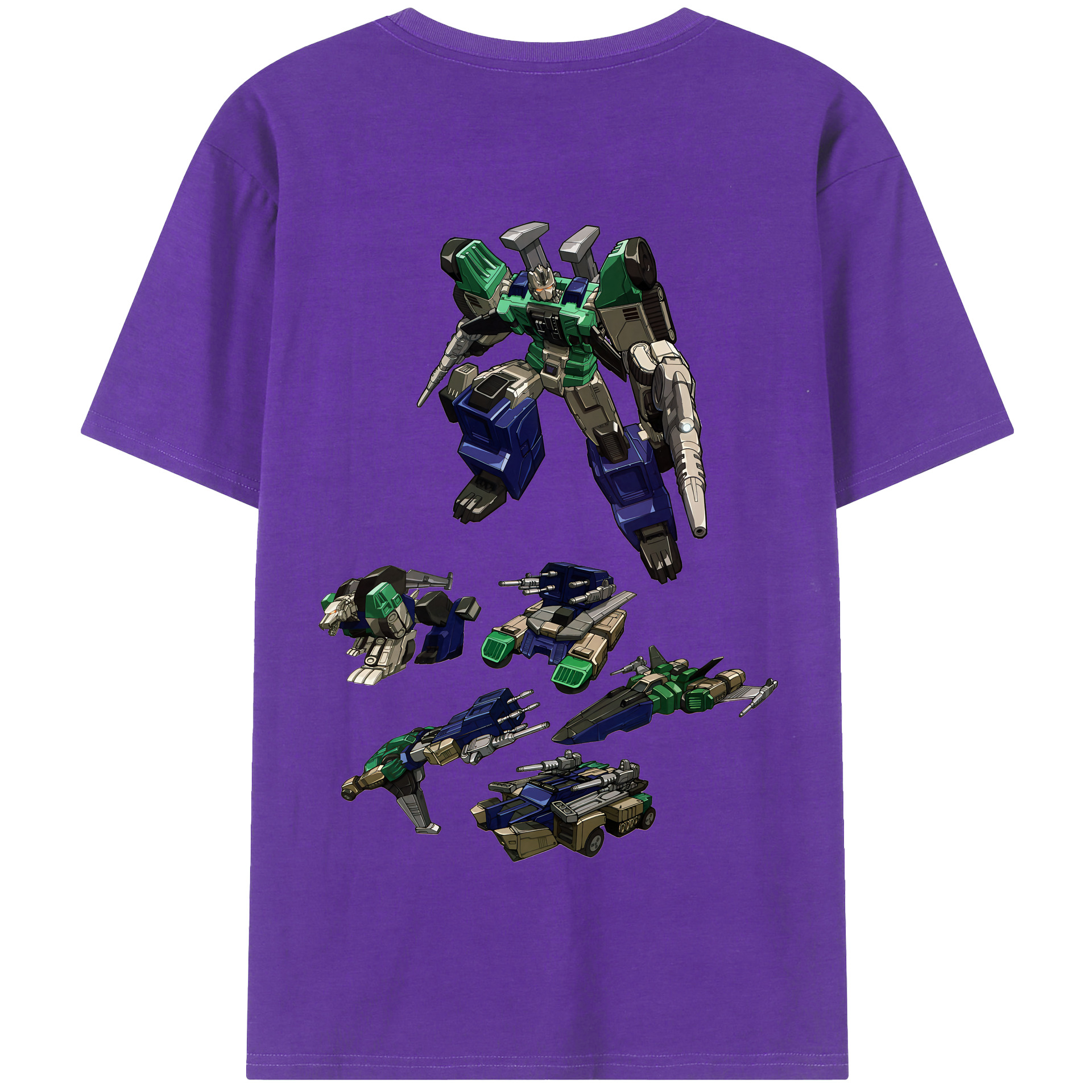 （画像用） Transformers トランスフォーマー 綿100％半袖Tシャツ（背面プリント）