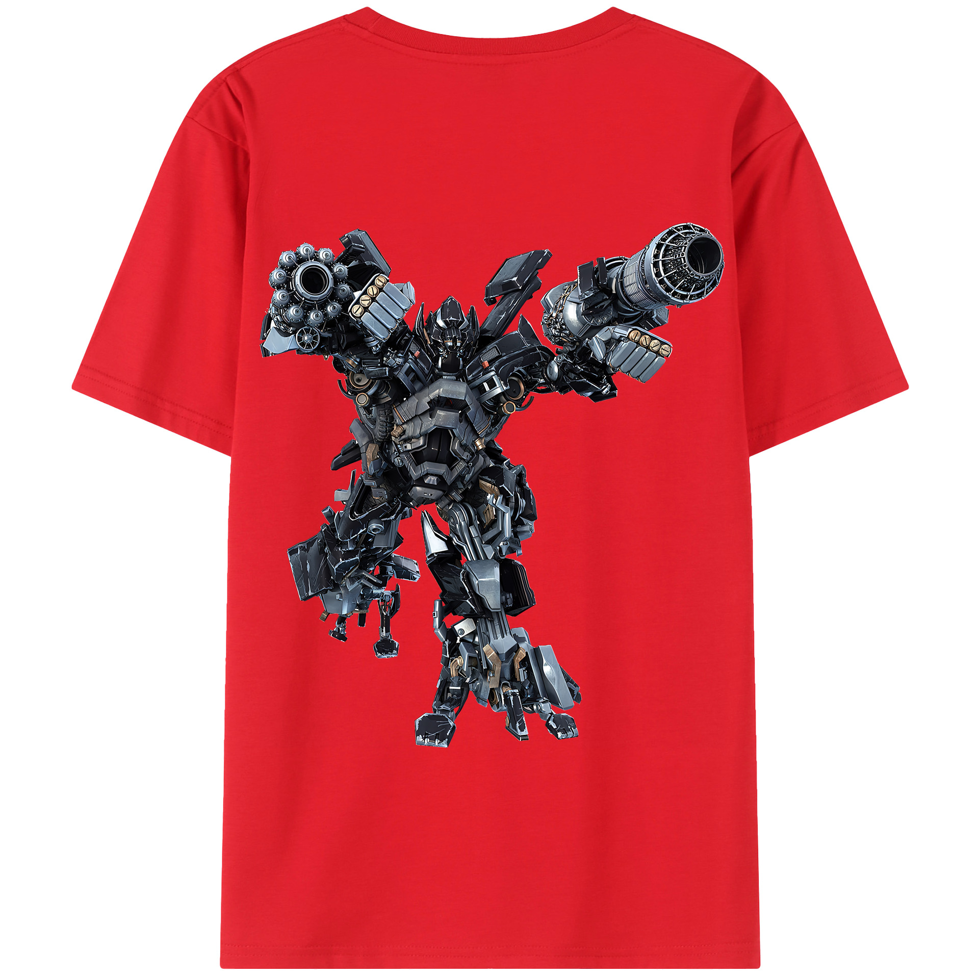 （画像用） Transformers トランスフォーマー 綿100％半袖Tシャツ（背面プリント）