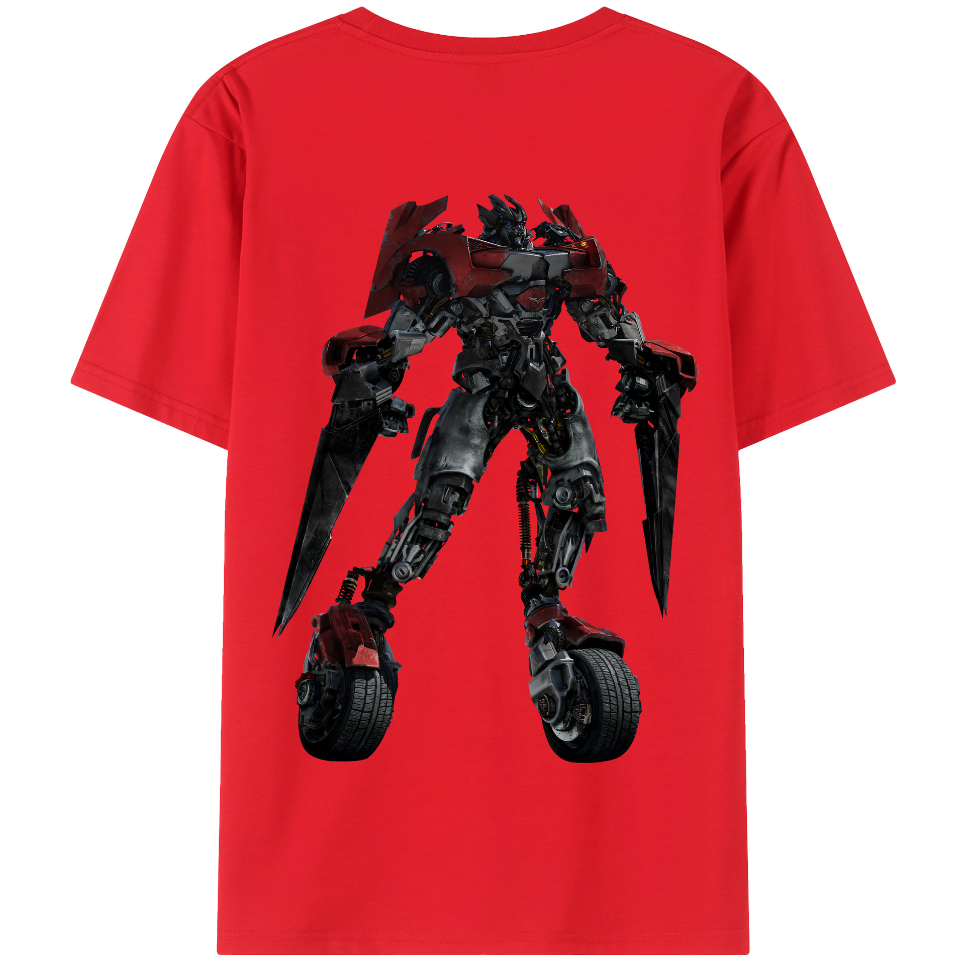 （画像用） Transformers トランスフォーマー 綿100％半袖Tシャツ（背面プリント）