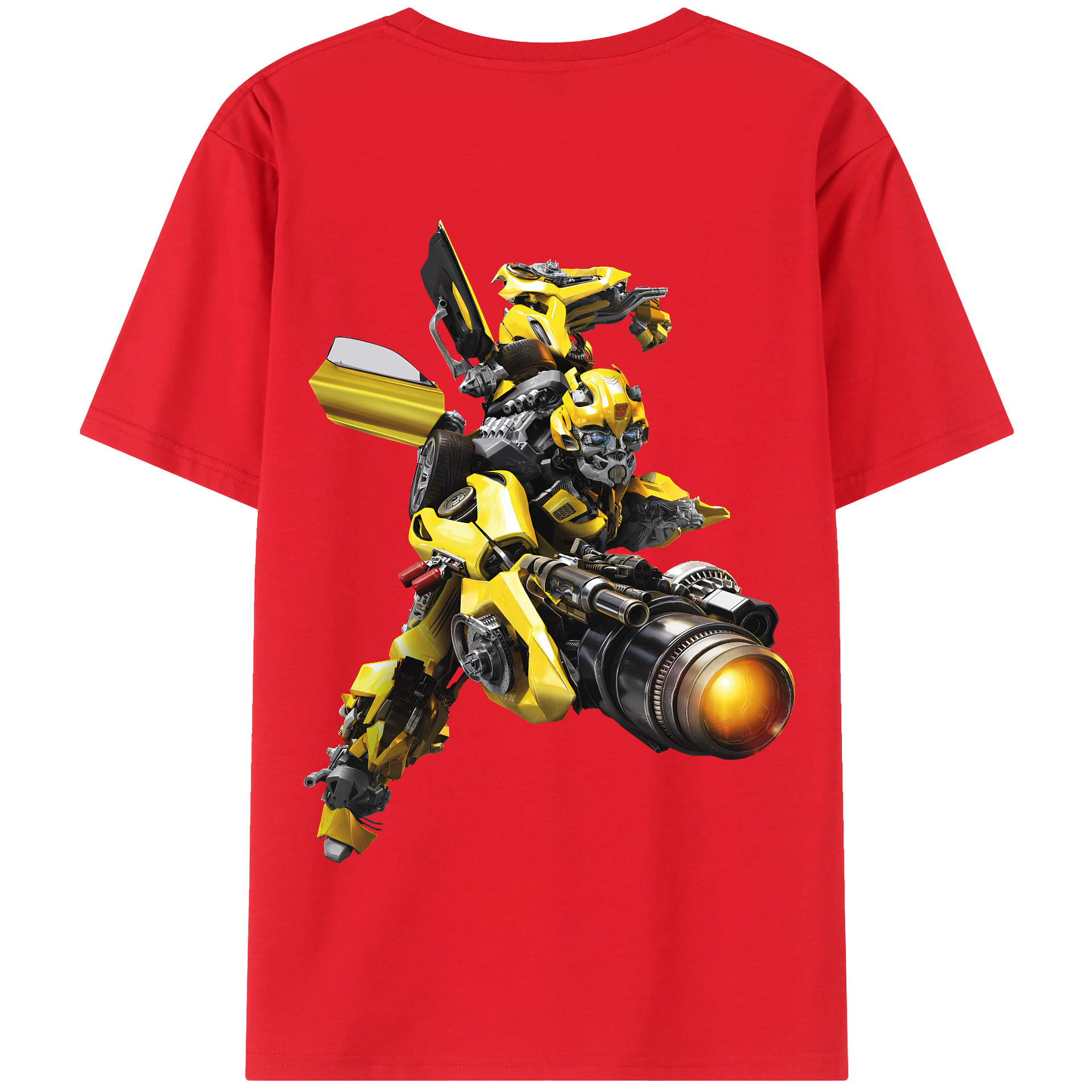 （画像用） Transformers トランスフォーマー 綿100％半袖Tシャツ（背面プリント）