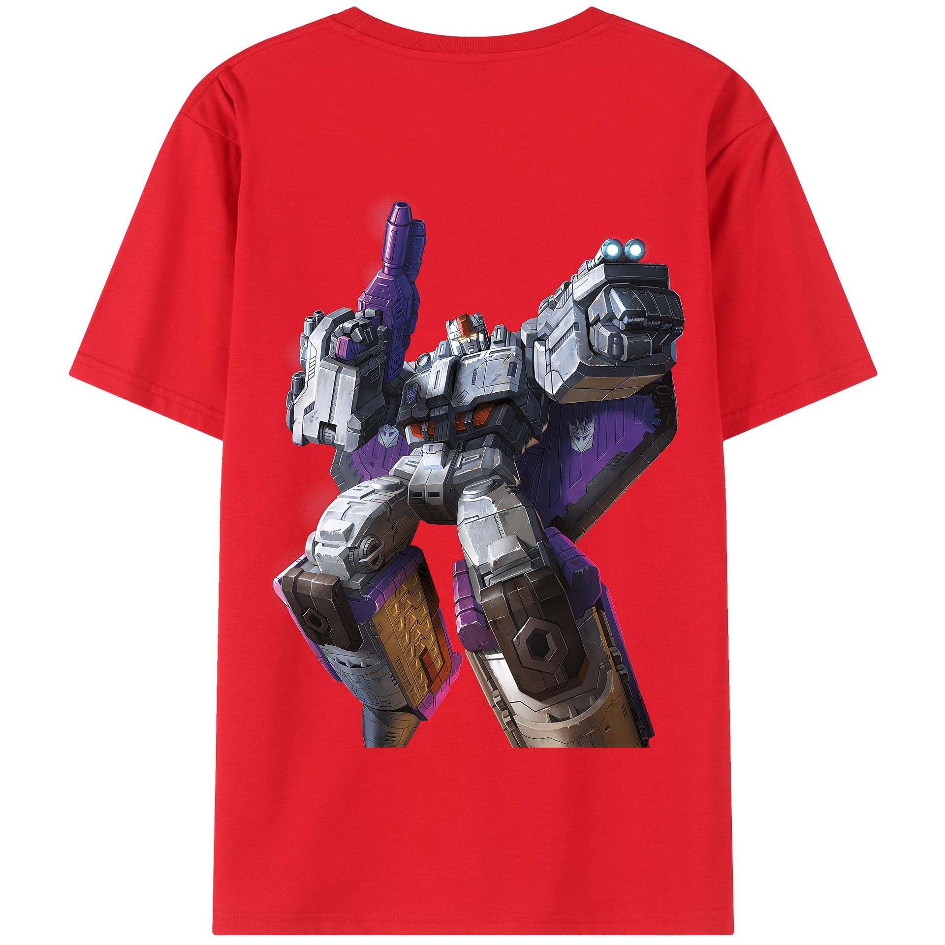 （画像用） Transformers トランスフォーマー 綿100％半袖Tシャツ（背面プリント）