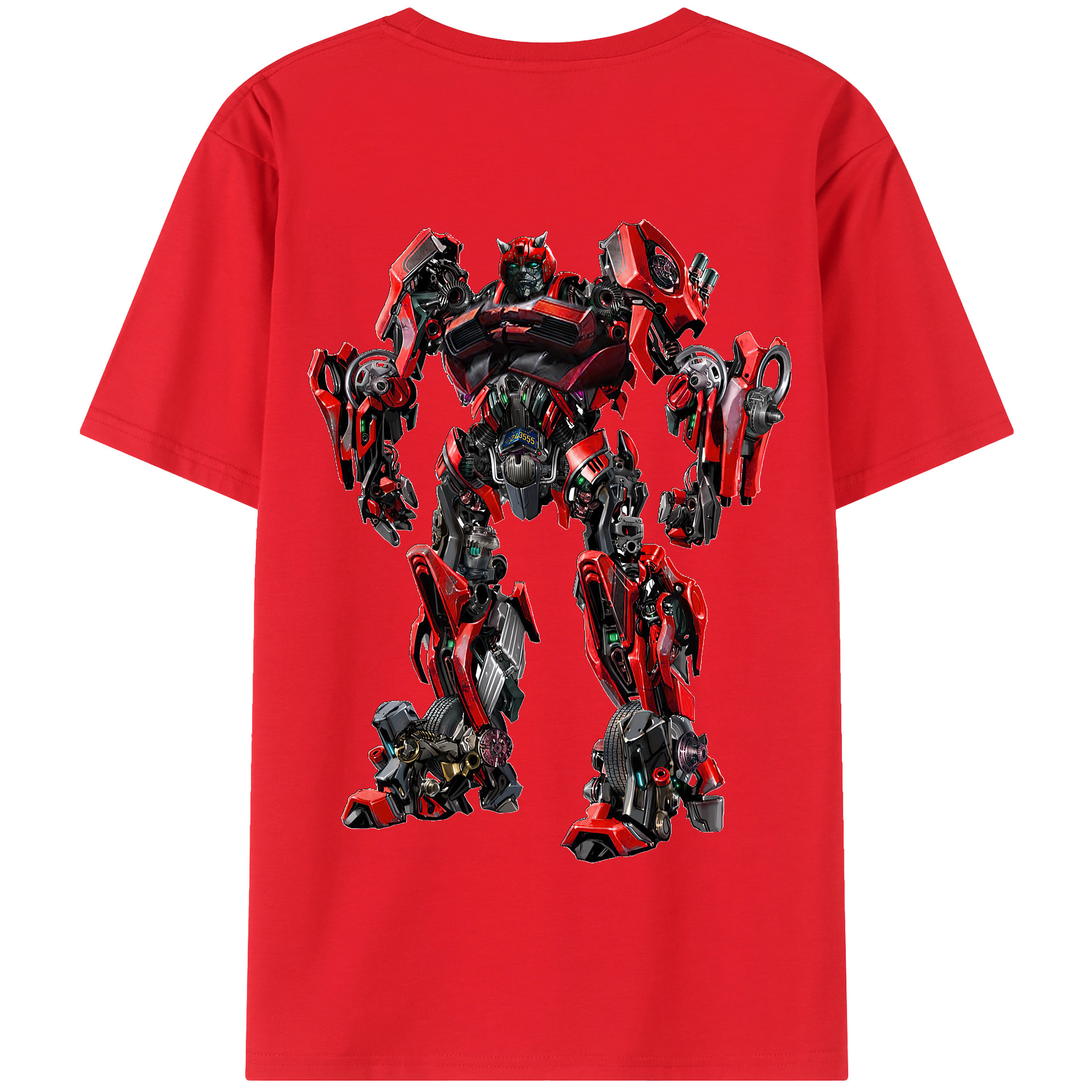（画像用） Transformers トランスフォーマー 綿100％半袖Tシャツ（背面プリント）