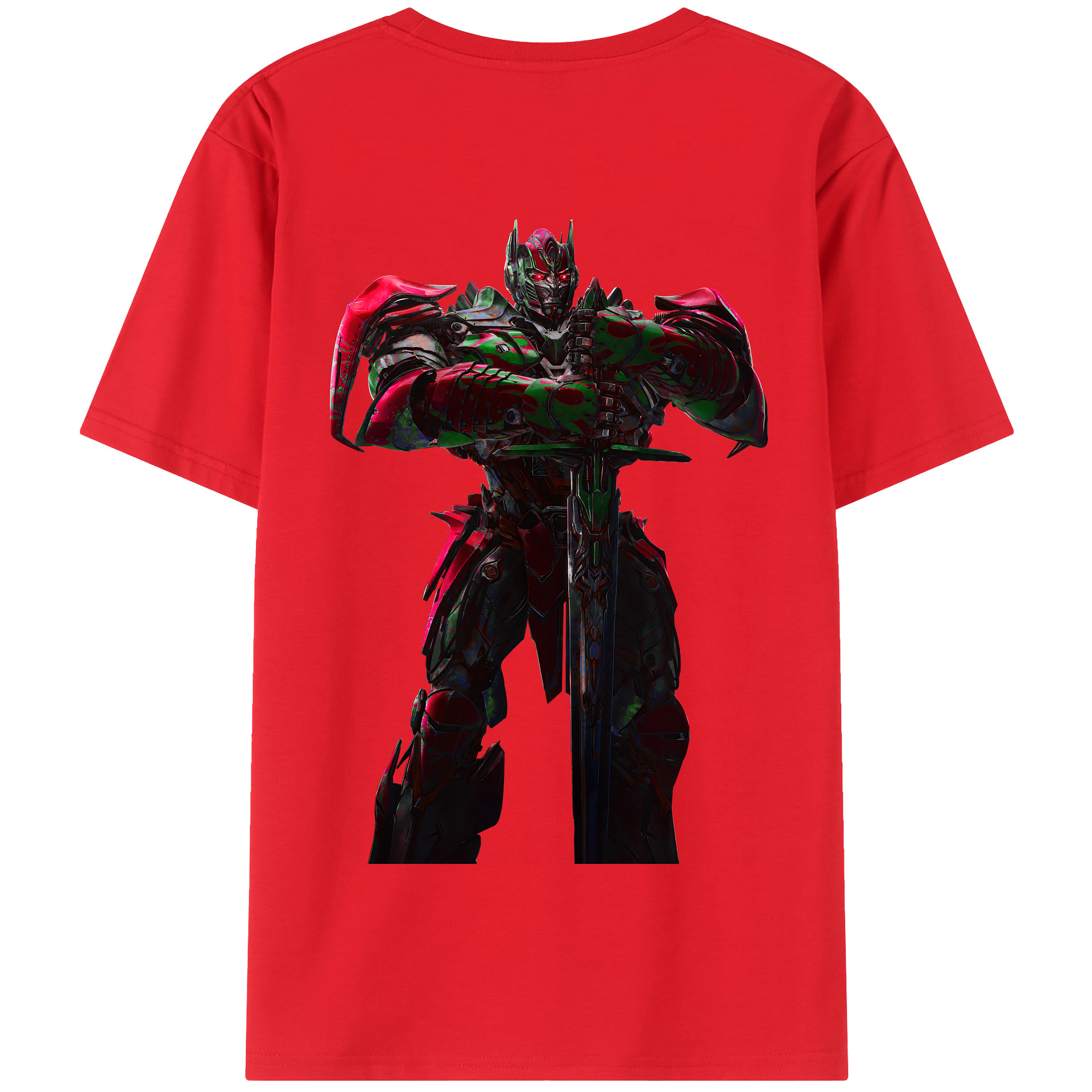（画像用） Transformers トランスフォーマー 綿100％半袖Tシャツ（背面プリント）