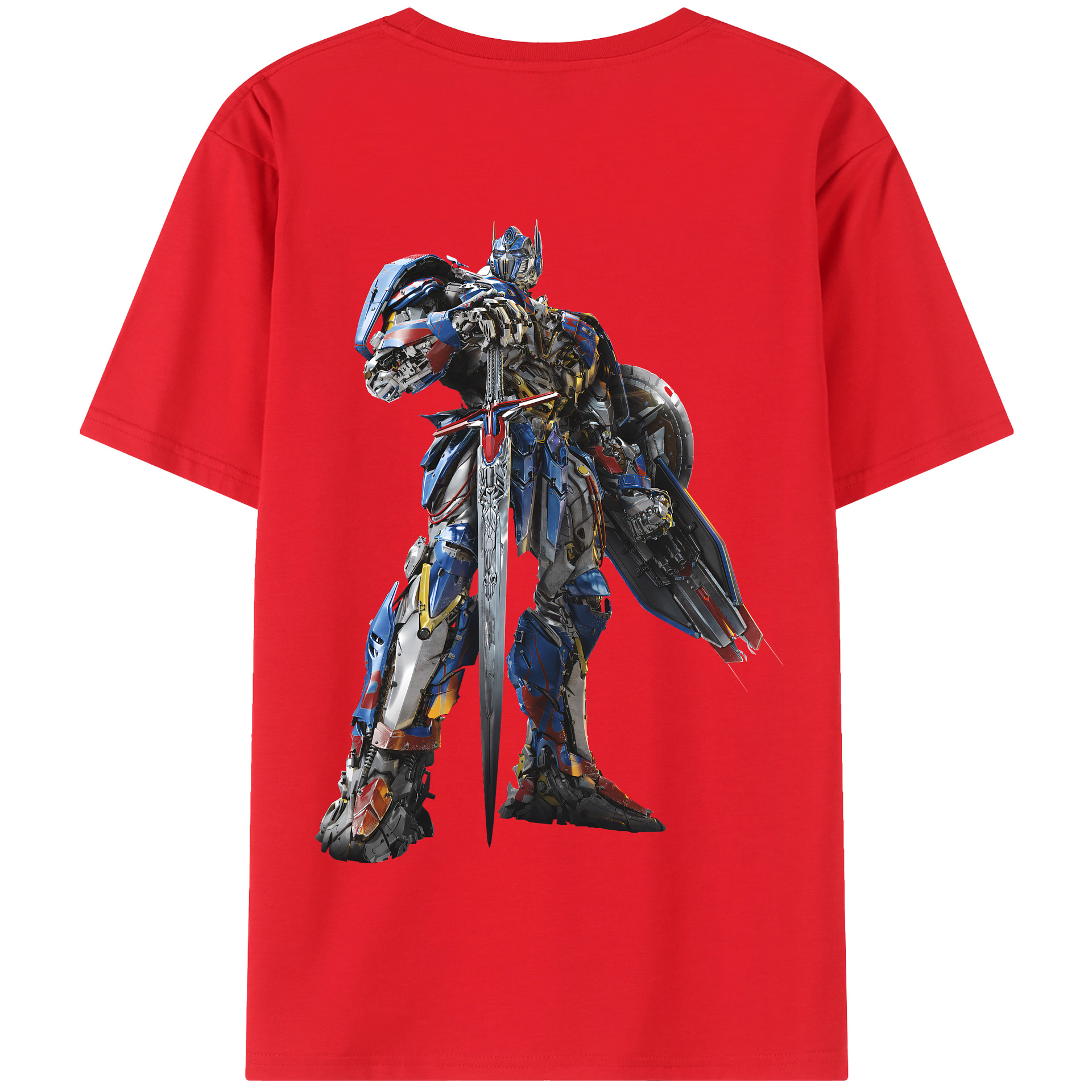 （画像用） Transformers トランスフォーマー 綿100％半袖Tシャツ（背面プリント）