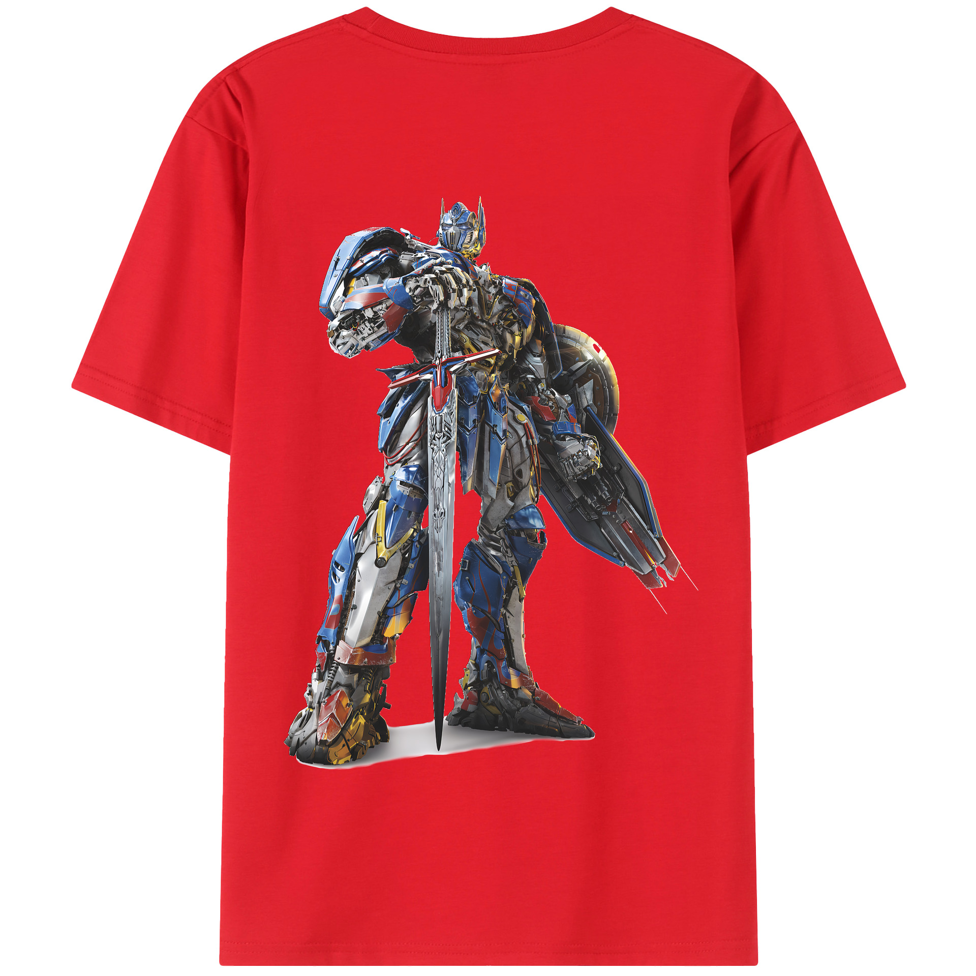 （画像用） Transformers トランスフォーマー 綿100％半袖Tシャツ（背面プリント）