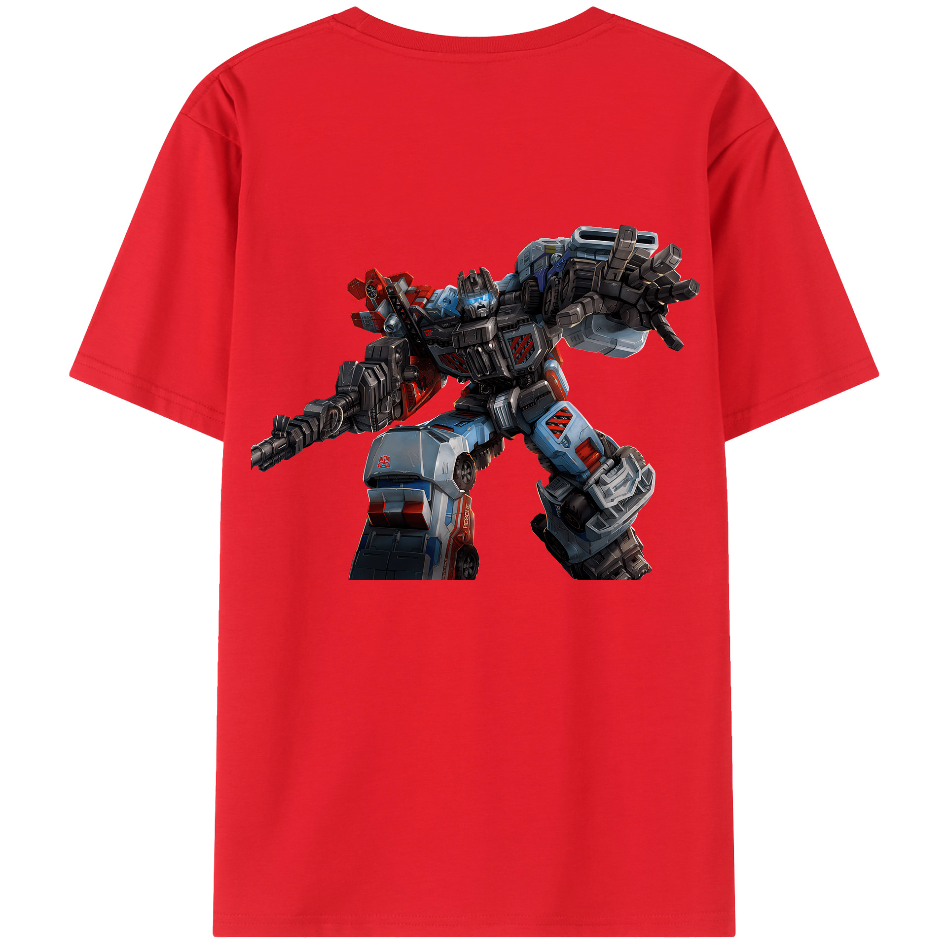 （画像用） Transformers トランスフォーマー 綿100％半袖Tシャツ（背面プリント）