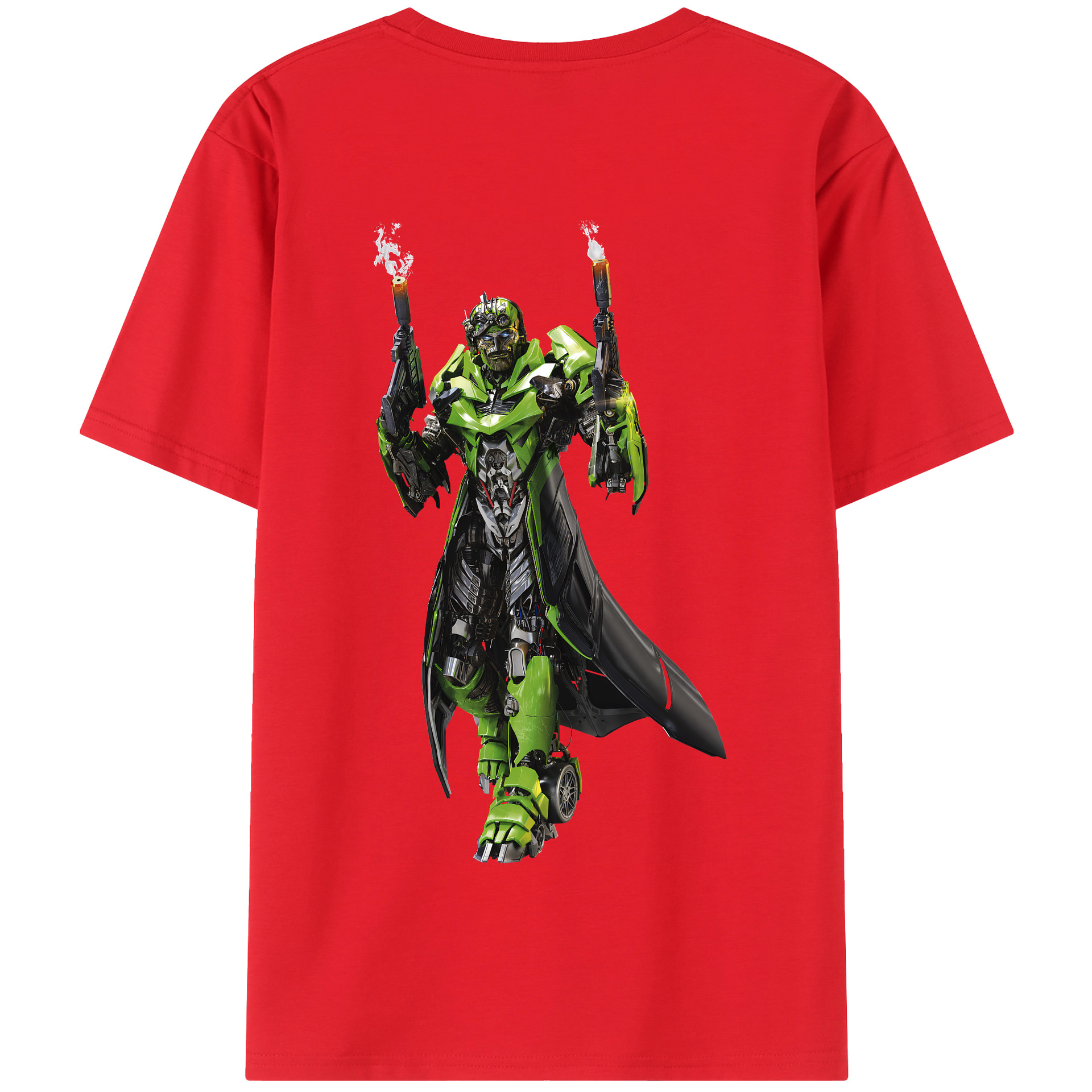 （画像用） Transformers トランスフォーマー 綿100％半袖Tシャツ（背面プリント）
