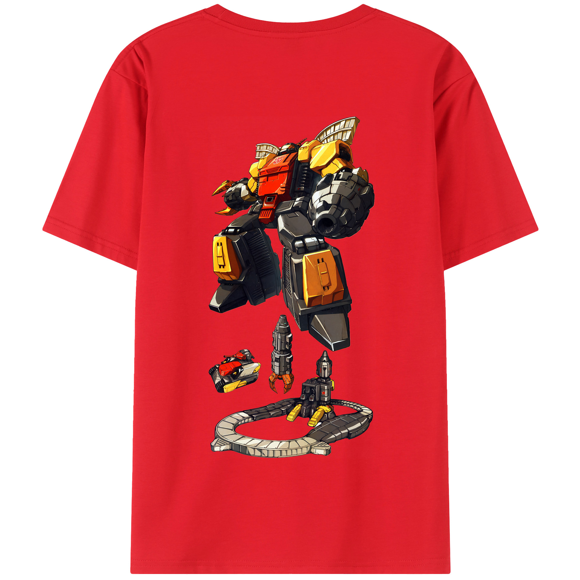 （画像用） Transformers トランスフォーマー 綿100％半袖Tシャツ（背面プリント）
