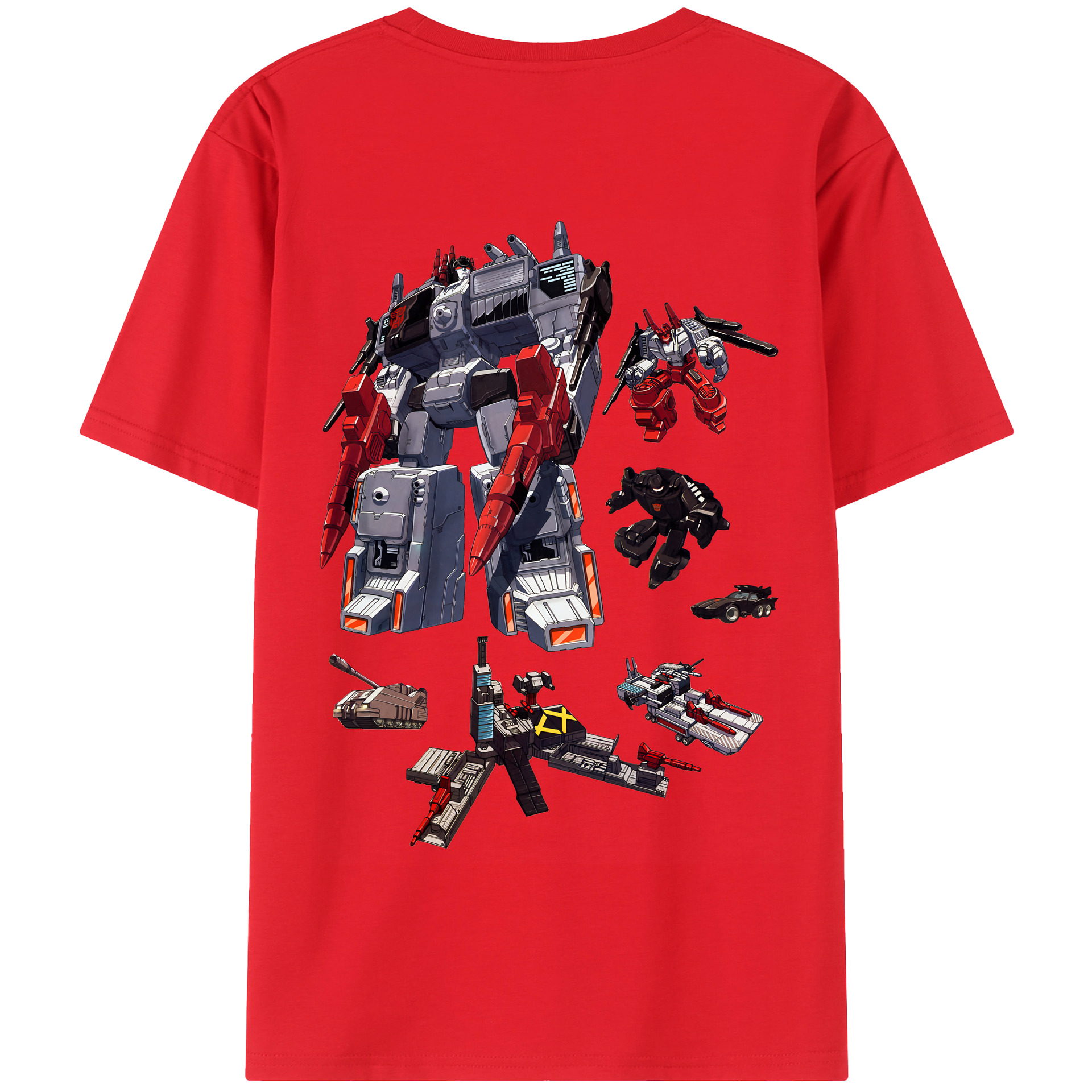 （画像用） Transformers トランスフォーマー 綿100％半袖Tシャツ（背面プリント）