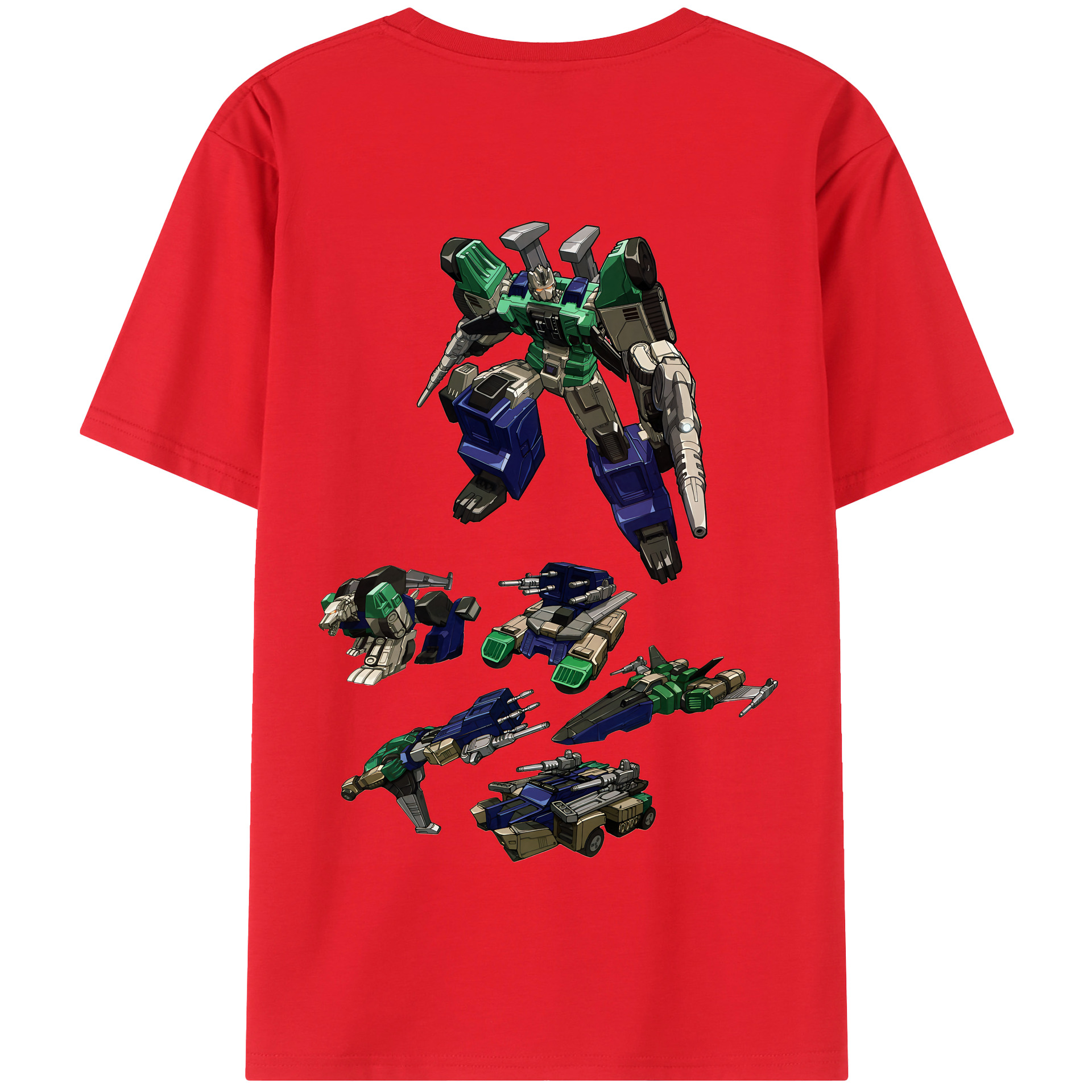 （画像用） Transformers トランスフォーマー 綿100％半袖Tシャツ（背面プリント）