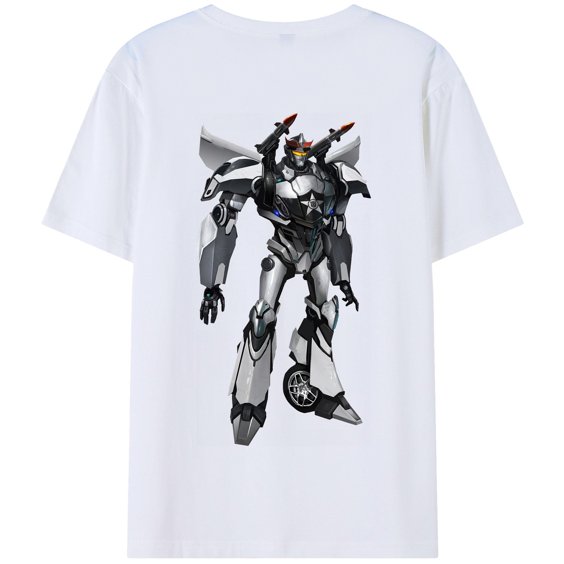 （画像用） Transformers トランスフォーマー 綿100％半袖Tシャツ（背面プリント）
