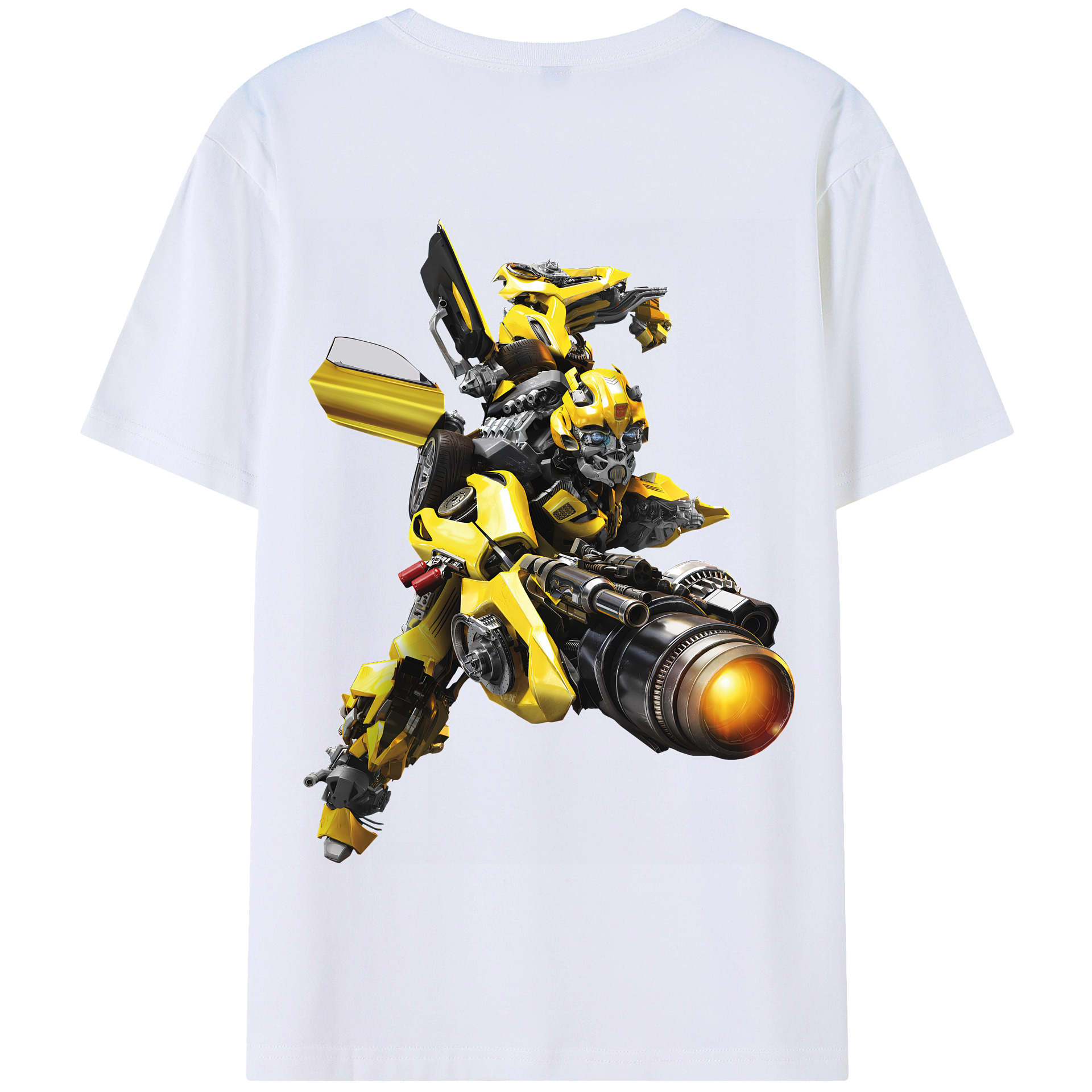 （画像用） Transformers トランスフォーマー 綿100％半袖Tシャツ（背面プリント）