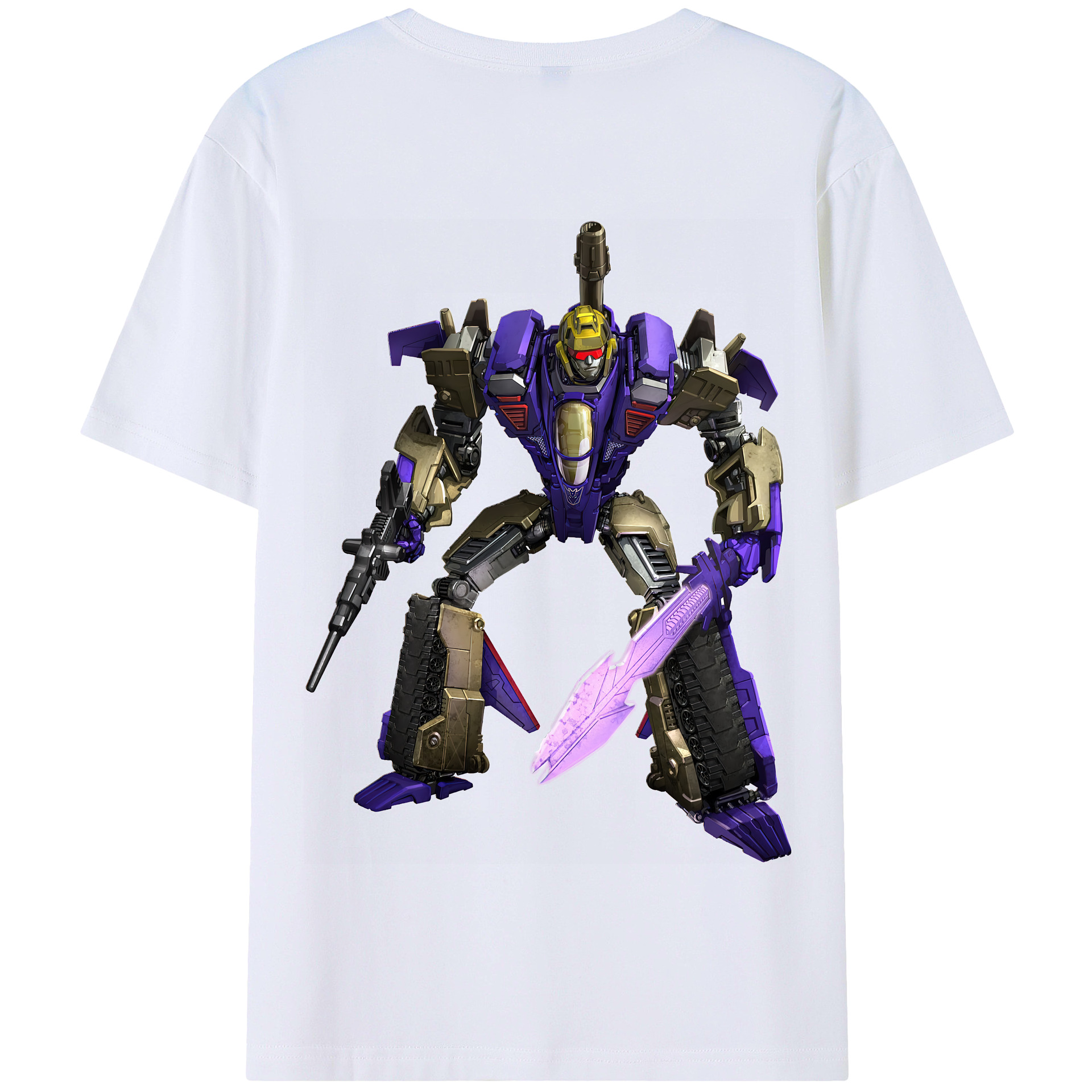 （画像用） Transformers トランスフォーマー 綿100％半袖Tシャツ（背面プリント）