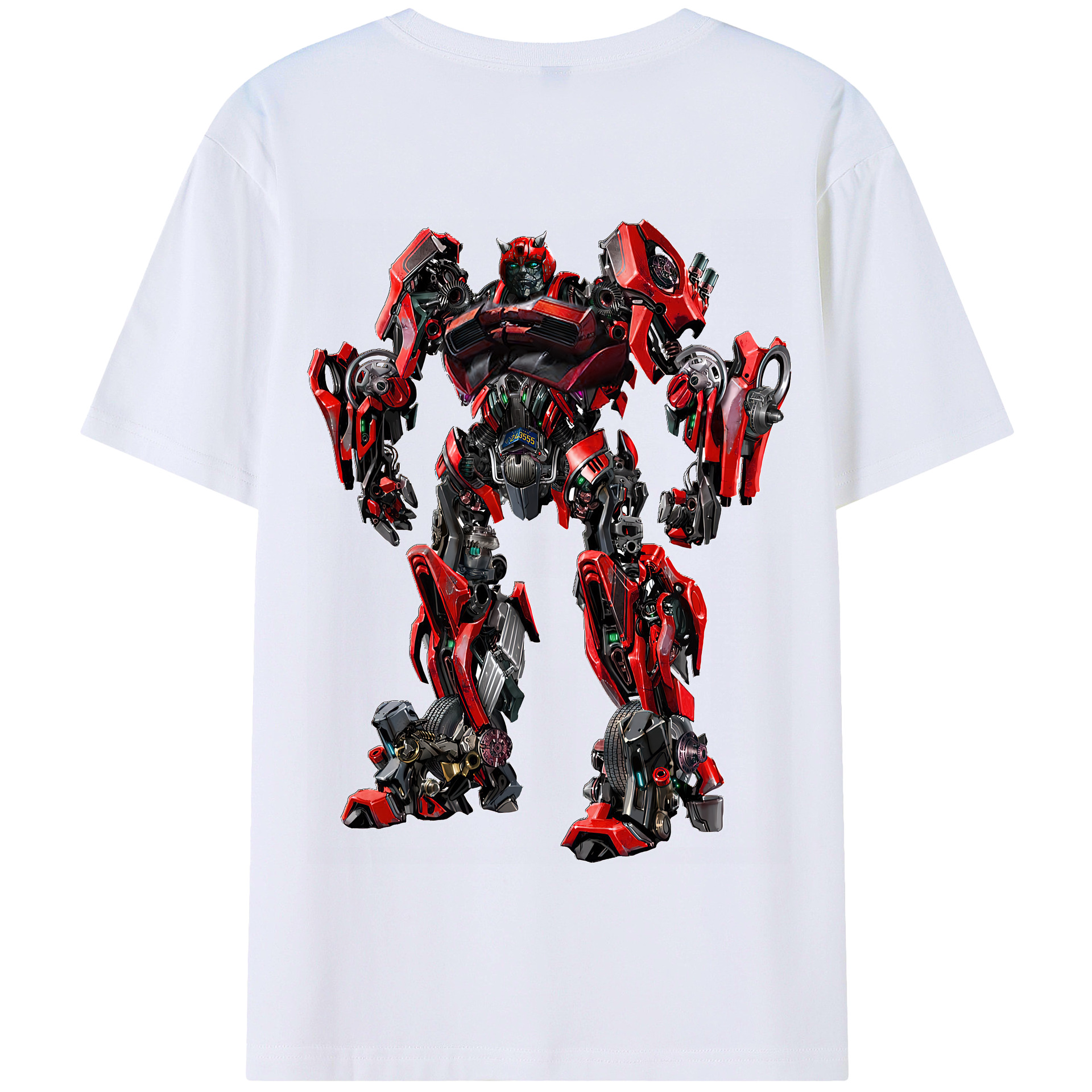 （画像用） Transformers トランスフォーマー 綿100％半袖Tシャツ（背面プリント）