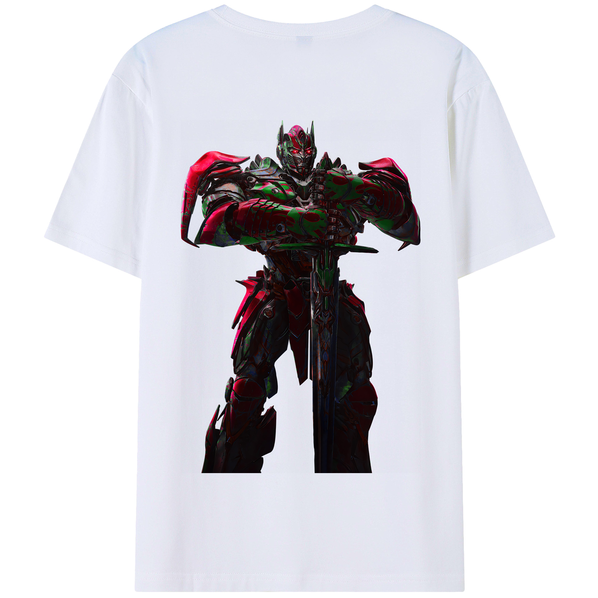 （画像用） Transformers トランスフォーマー 綿100％半袖Tシャツ（背面プリント）