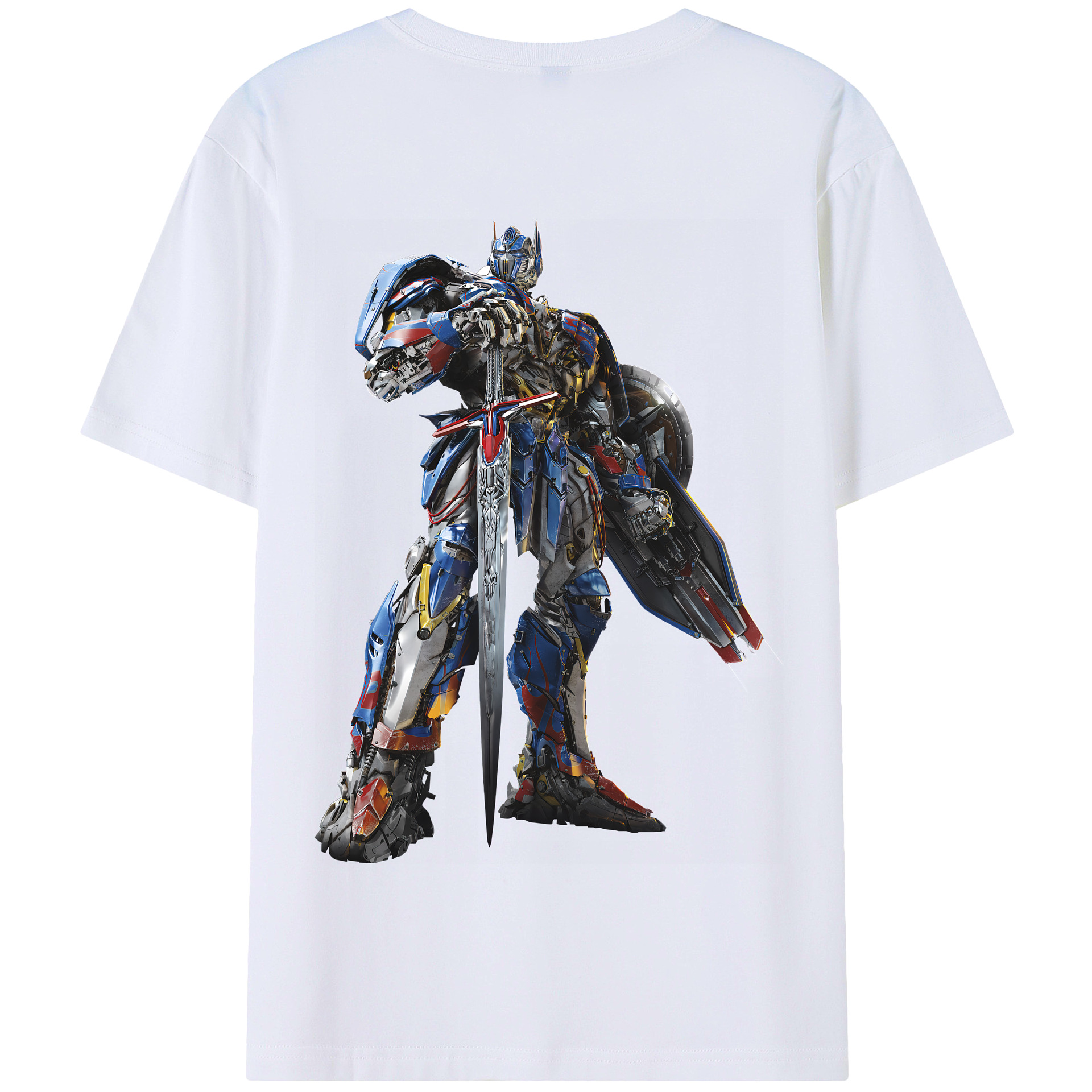 （画像用） Transformers トランスフォーマー 綿100％半袖Tシャツ（背面プリント）