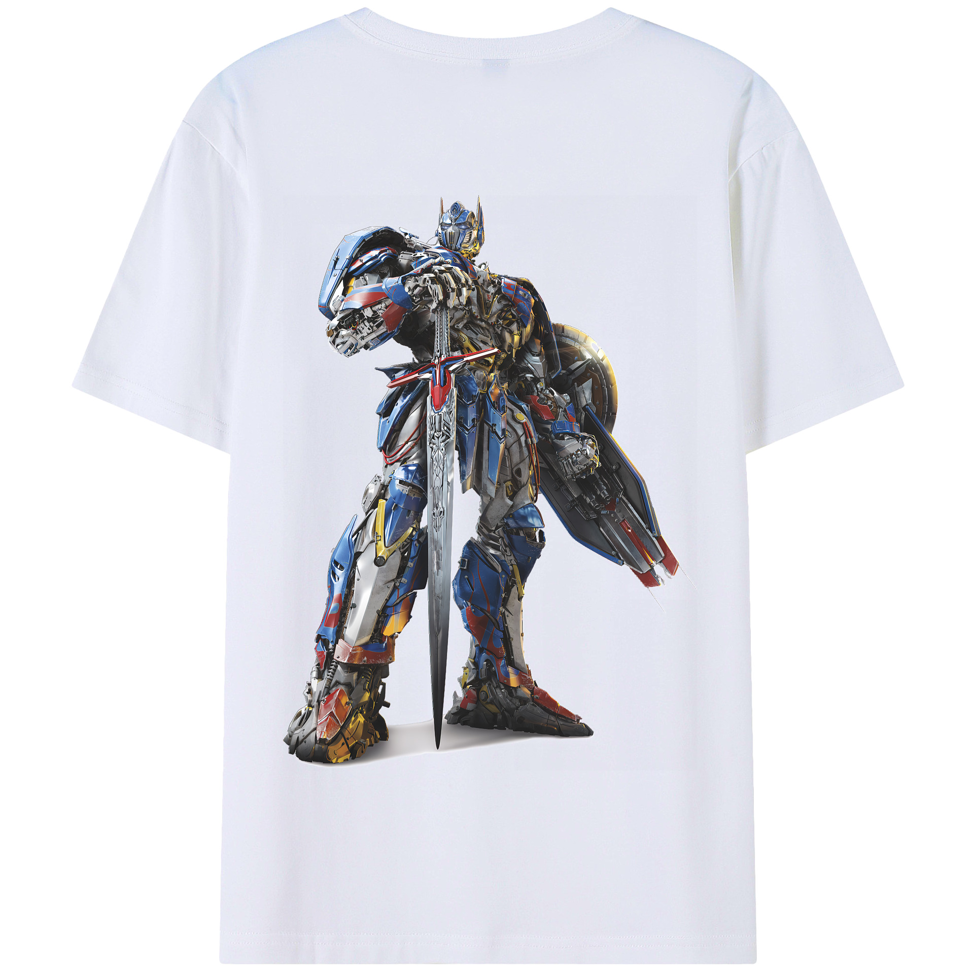（画像用） Transformers トランスフォーマー 綿100％半袖Tシャツ（背面プリント）