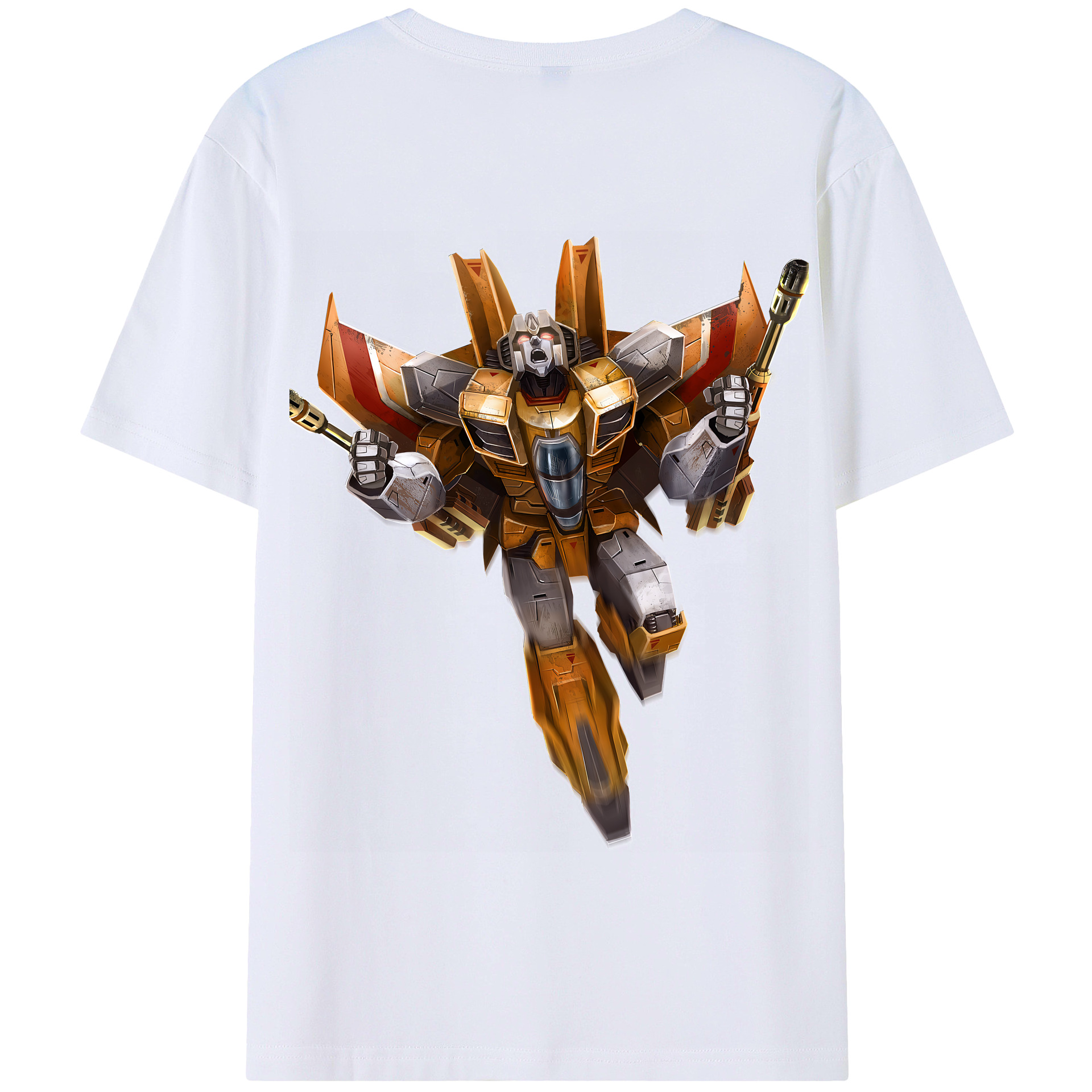 （画像用） Transformers トランスフォーマー 綿100％半袖Tシャツ（背面プリント）