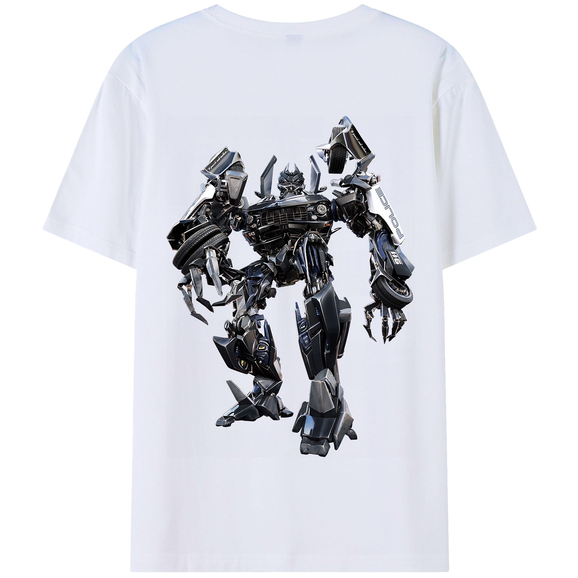 （画像用） Transformers トランスフォーマー 綿100％半袖Tシャツ（背面プリント）