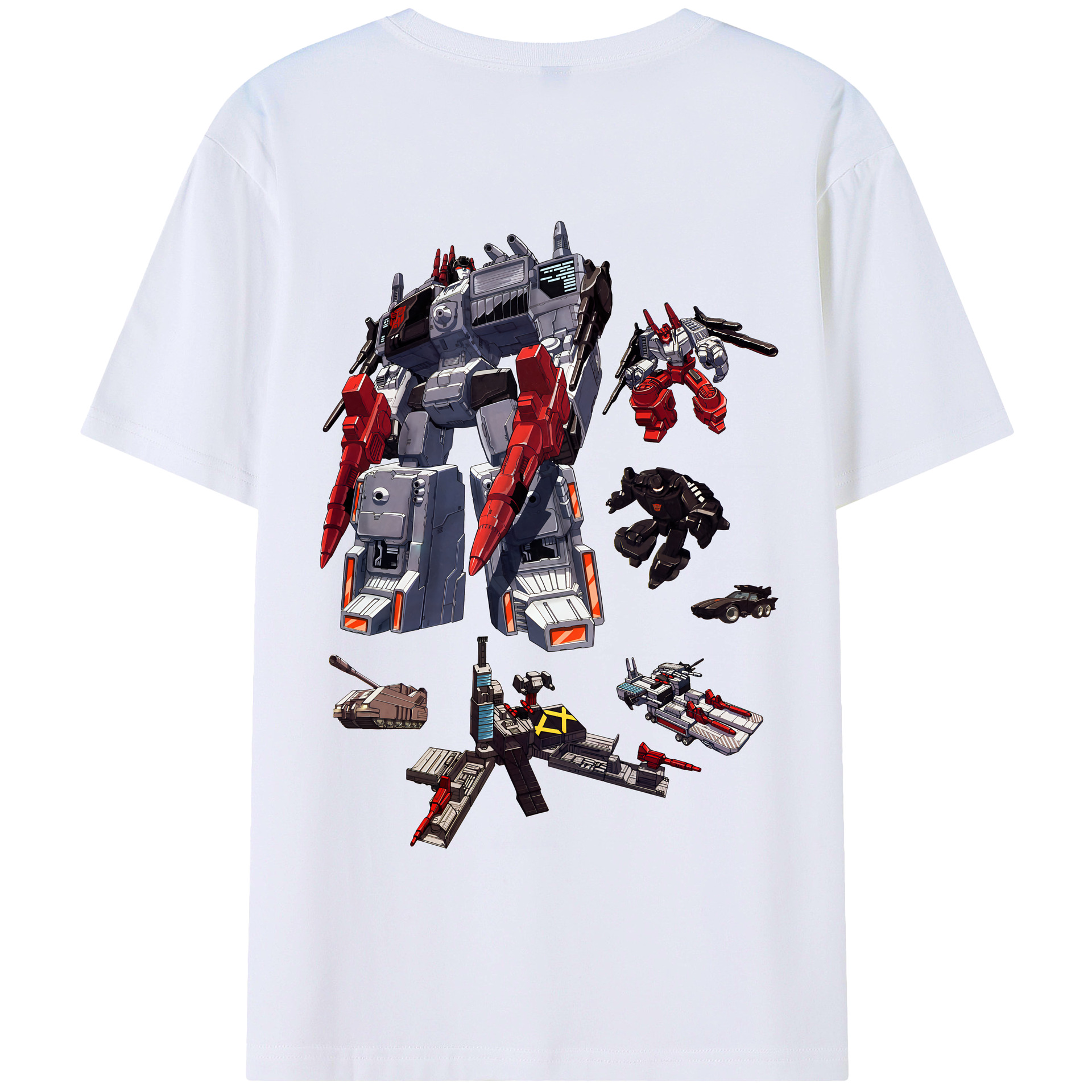 （画像用） Transformers トランスフォーマー 綿100％半袖Tシャツ（背面プリント）