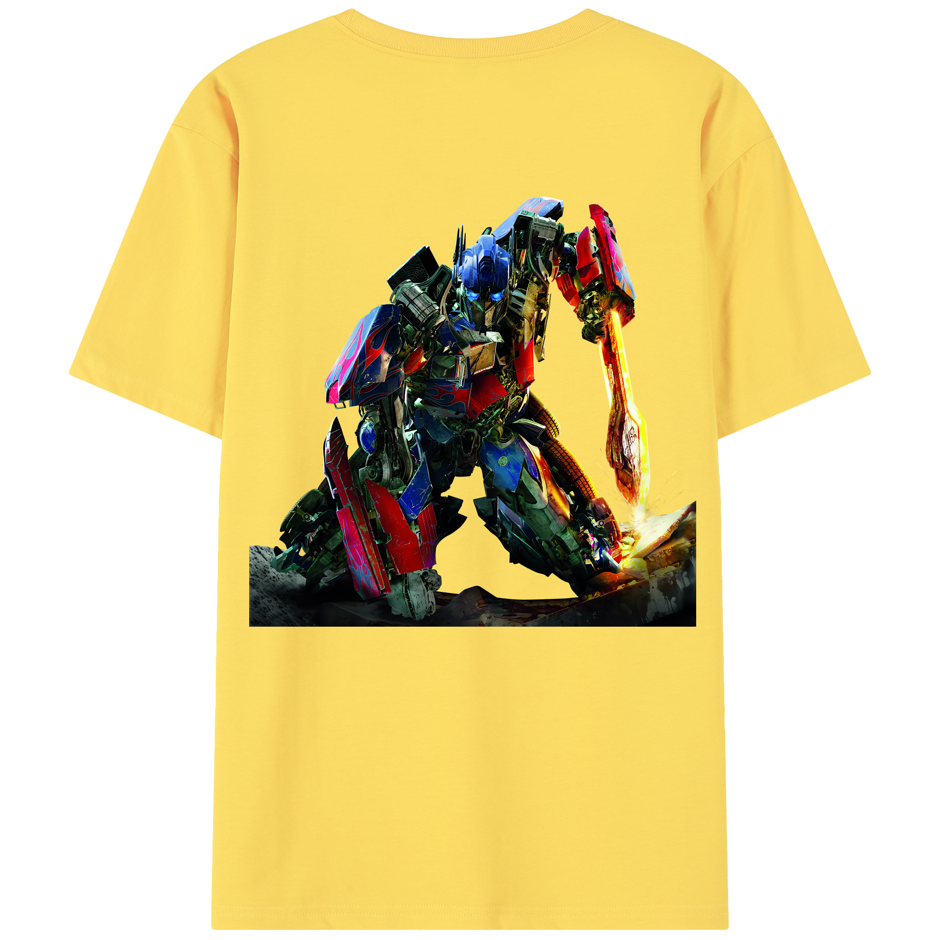（画像用） Transformers トランスフォーマー 綿100％半袖Tシャツ（背面プリント）