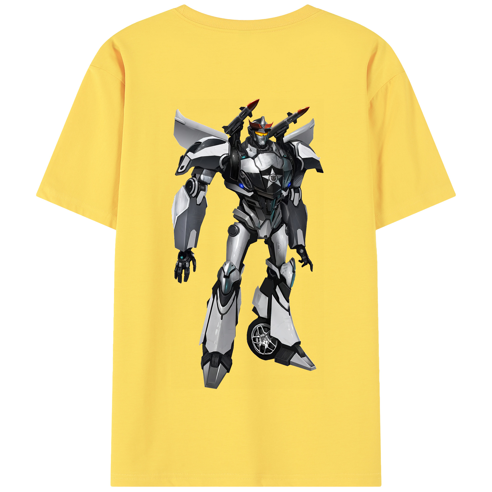 （画像用） Transformers トランスフォーマー 綿100％半袖Tシャツ（背面プリント）