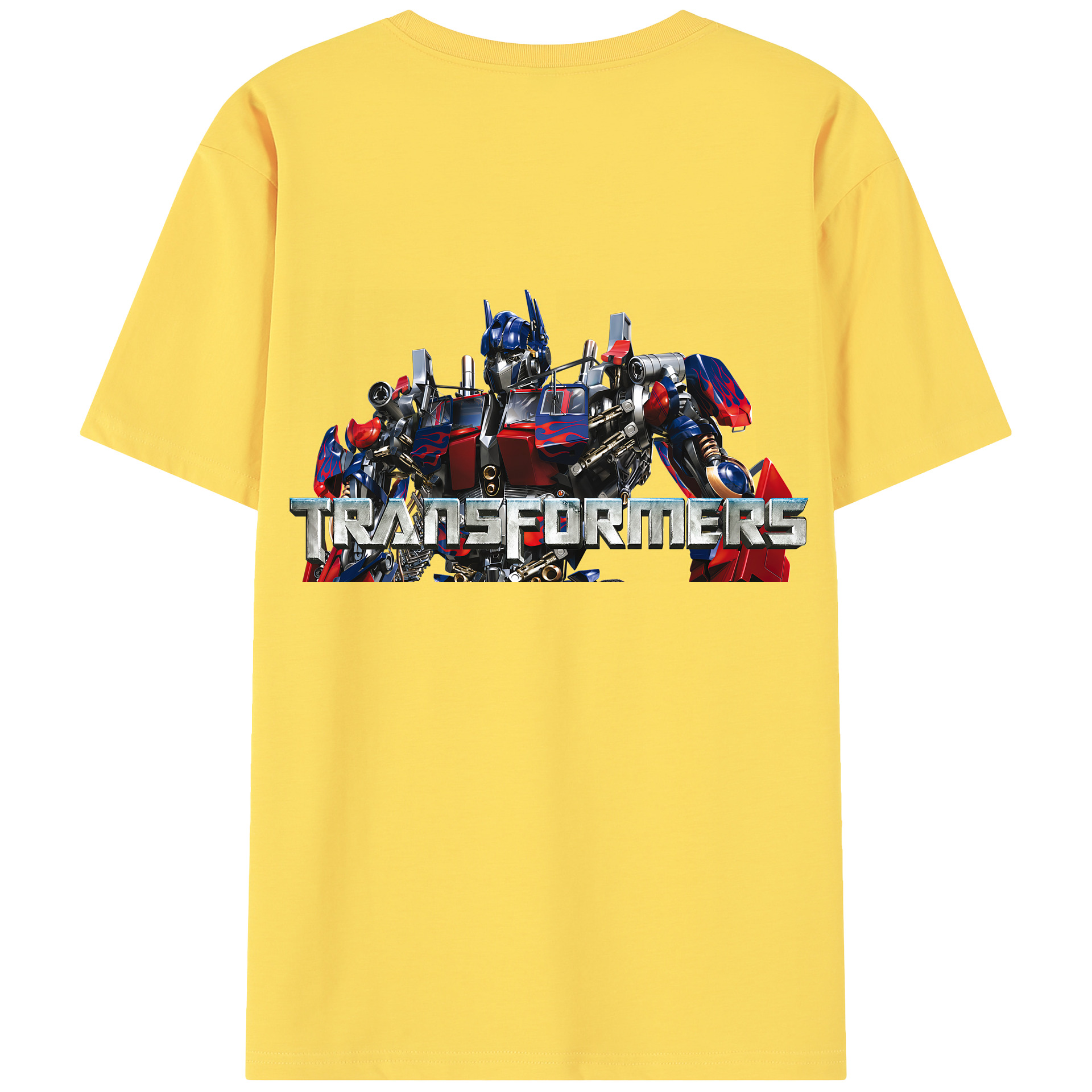 （画像用） Transformers トランスフォーマー 綿100％半袖Tシャツ（背面プリント）