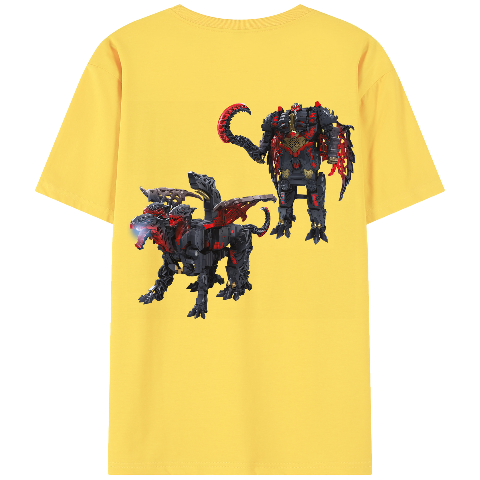 （画像用） Transformers トランスフォーマー 綿100％半袖Tシャツ（背面プリント）