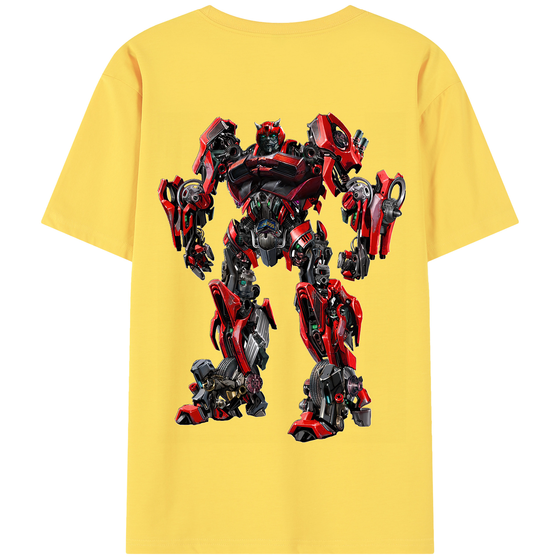 （画像用） Transformers トランスフォーマー 綿100％半袖Tシャツ（背面プリント）