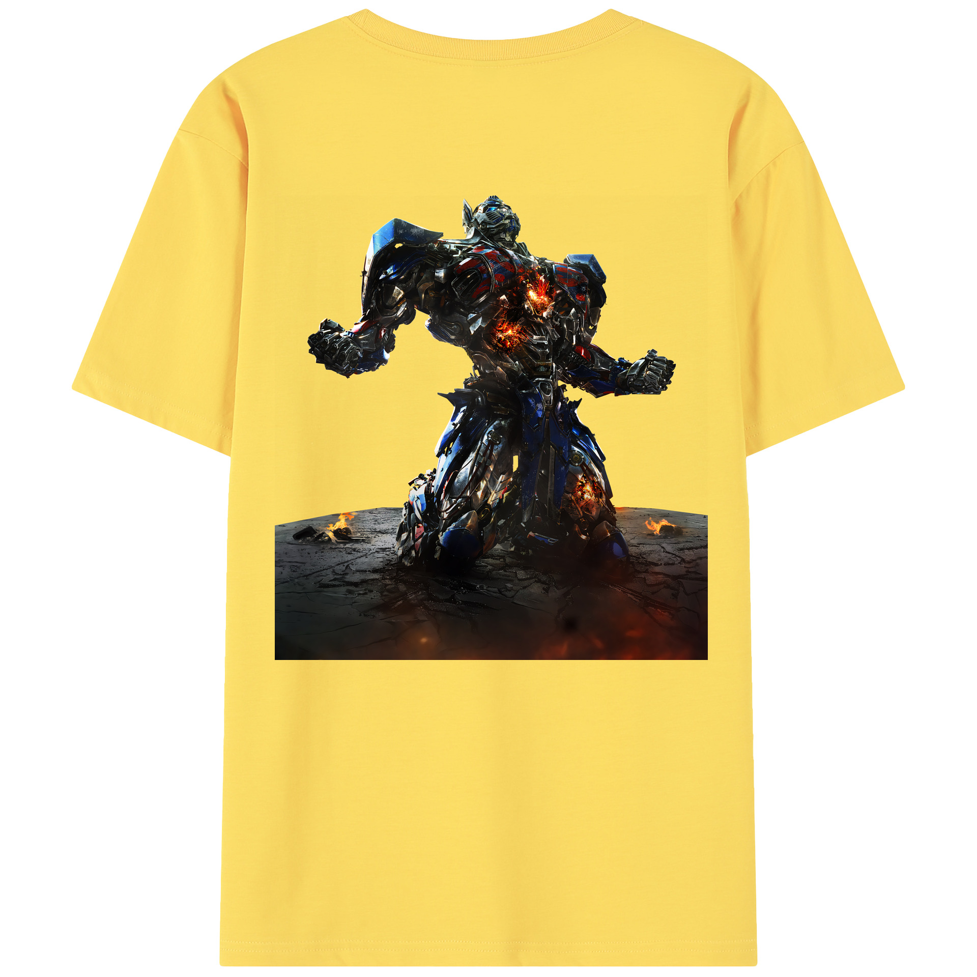 （画像用） Transformers トランスフォーマー 綿100％半袖Tシャツ（背面プリント）
