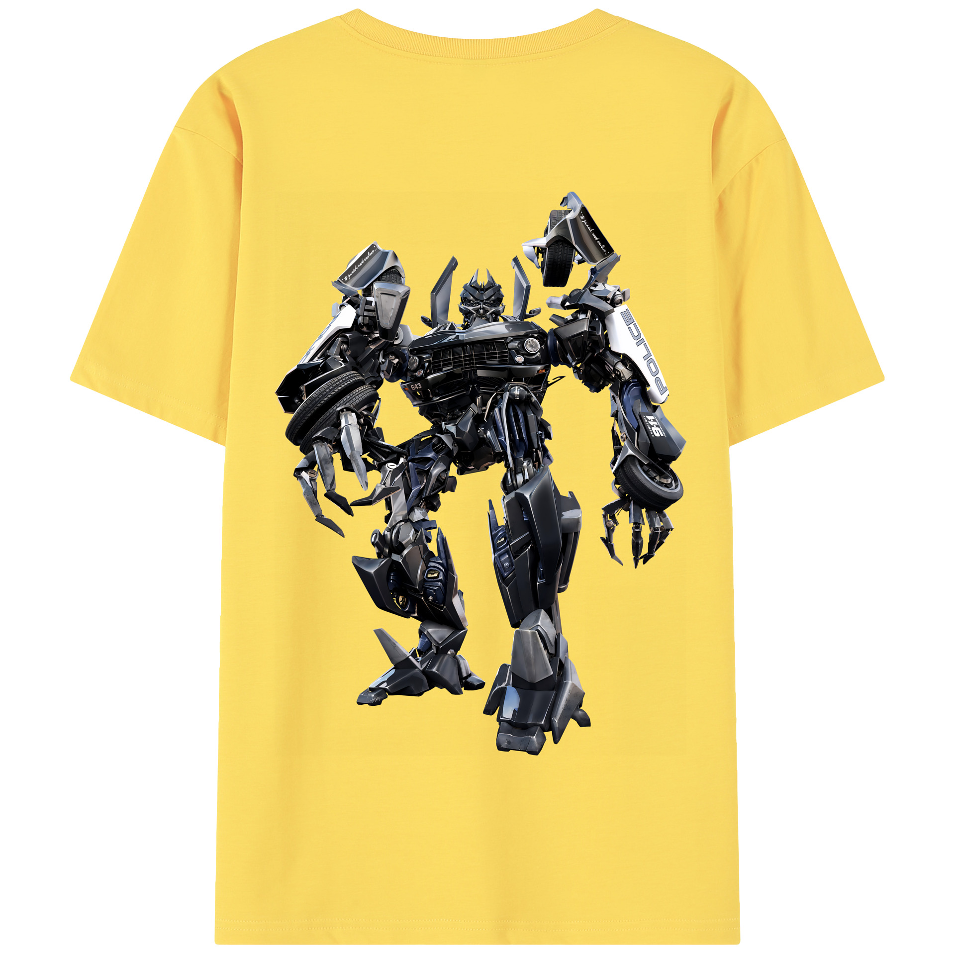 （画像用） Transformers トランスフォーマー 綿100％半袖Tシャツ（背面プリント）