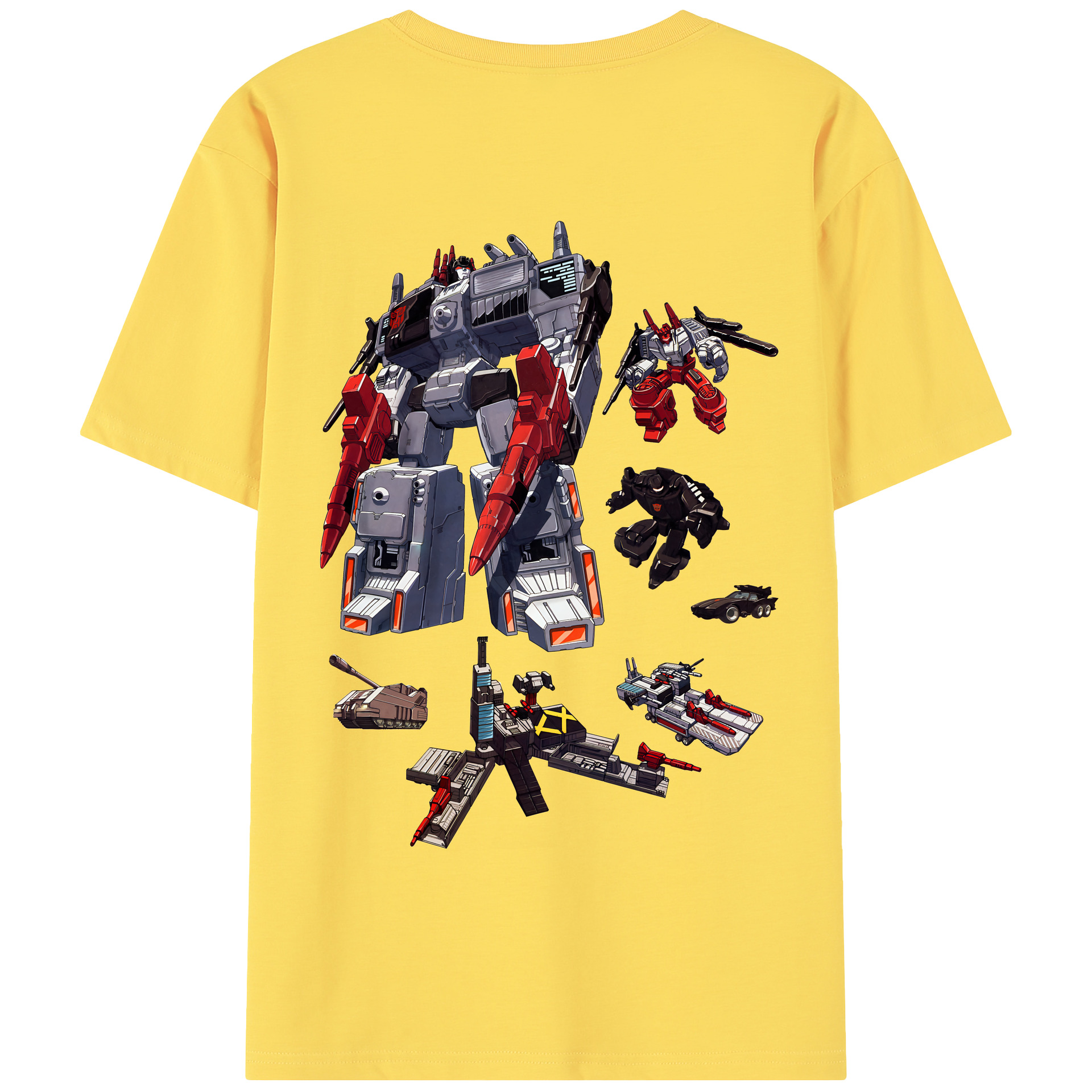 （画像用） Transformers トランスフォーマー 綿100％半袖Tシャツ（背面プリント）