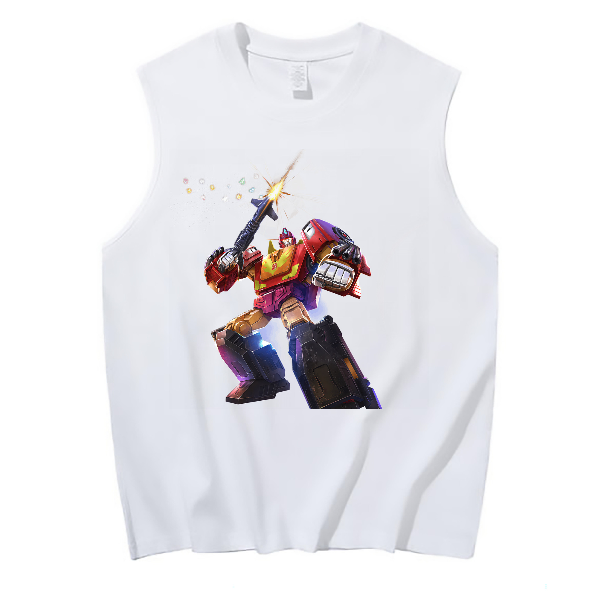 （画像用） Transformers トランスフォーマー コットン100％タンクトップ（フロントプリント）